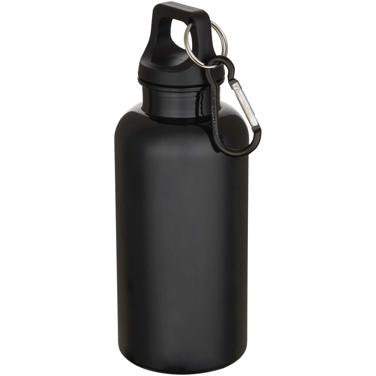 Immagine Borraccia in plastica riciclata RCS in tinta unita da 400 ml con moschettone Oregon 