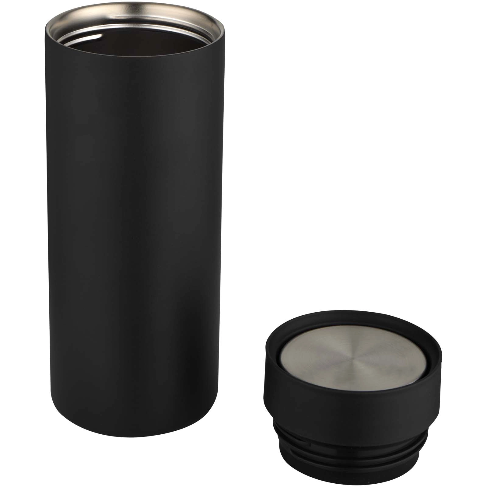 Immagine Borraccia in acciaio inossidabile riciclato certificato RCS a doppia parete da 650 ml con set di coperchi da 3 pezzi Illumina