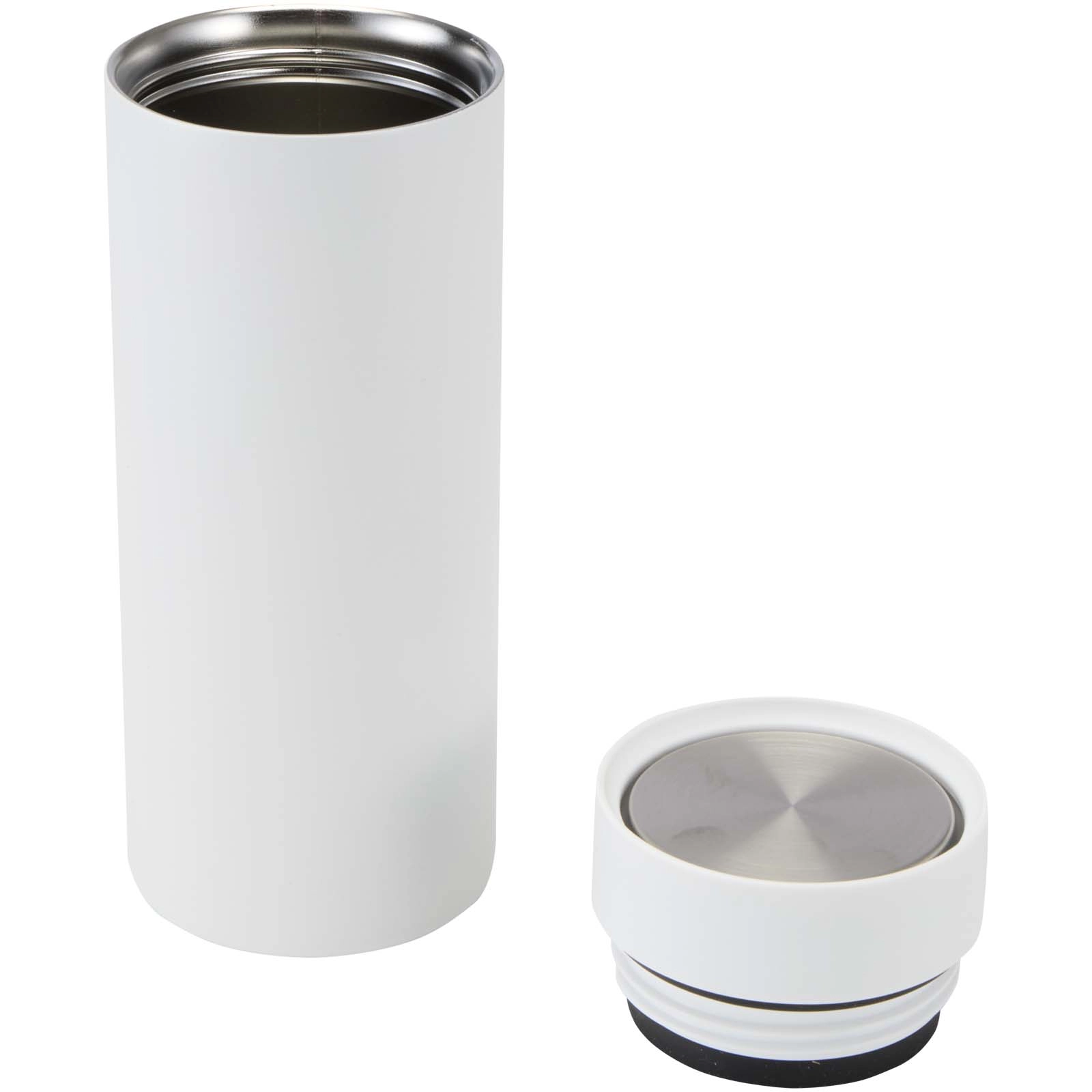 Immagine Borraccia in acciaio inossidabile riciclato certificato RCS a doppia parete da 650 ml con set di coperchi da 3 pezzi Illumina
