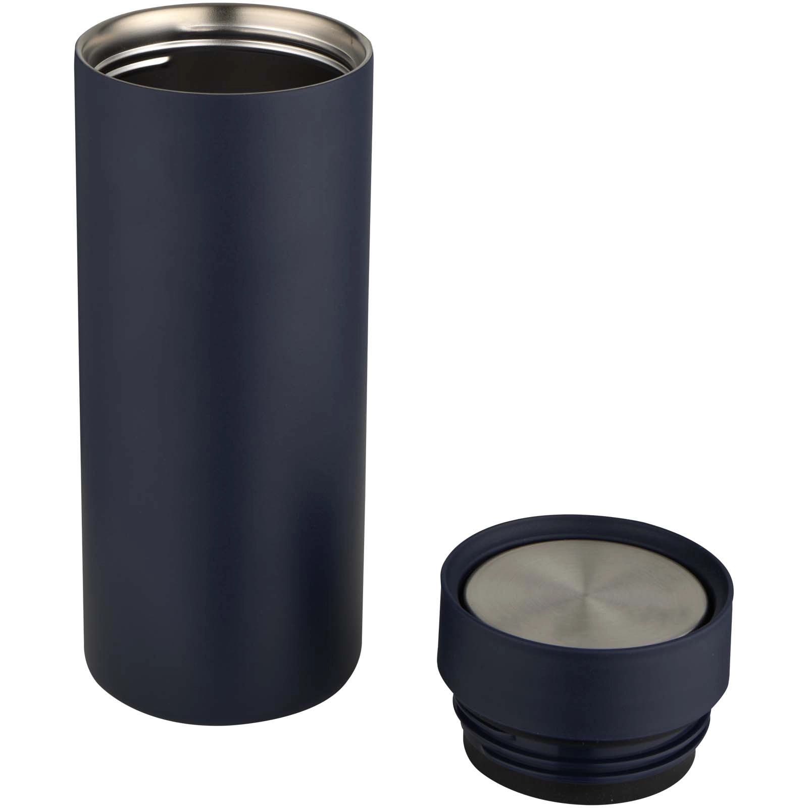 Immagine Borraccia in acciaio inossidabile riciclato certificato RCS a doppia parete da 650 ml con set di coperchi da 3 pezzi Illumina
