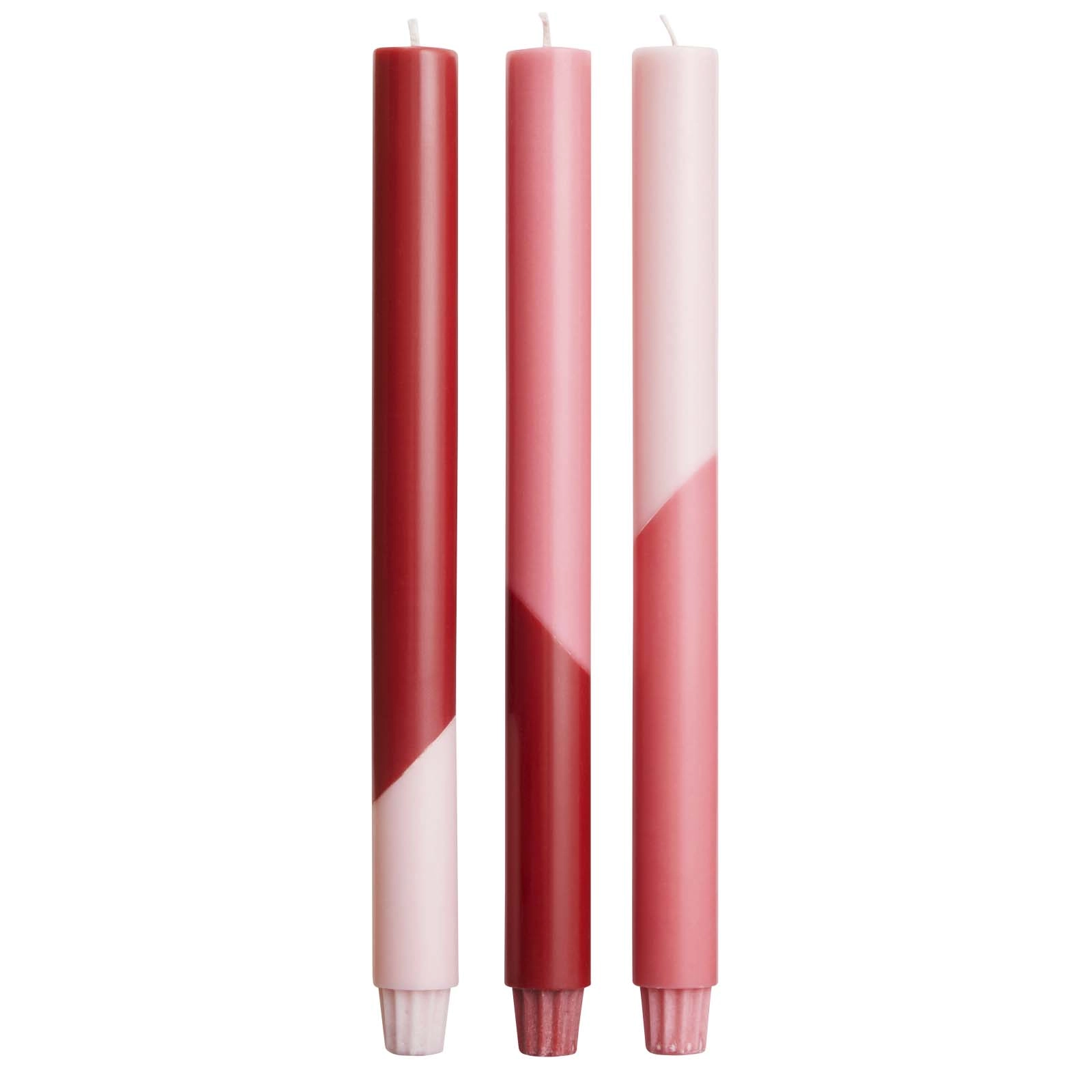 Immagine Set di 3 candele con design a colori diagonali Originalhome Eden