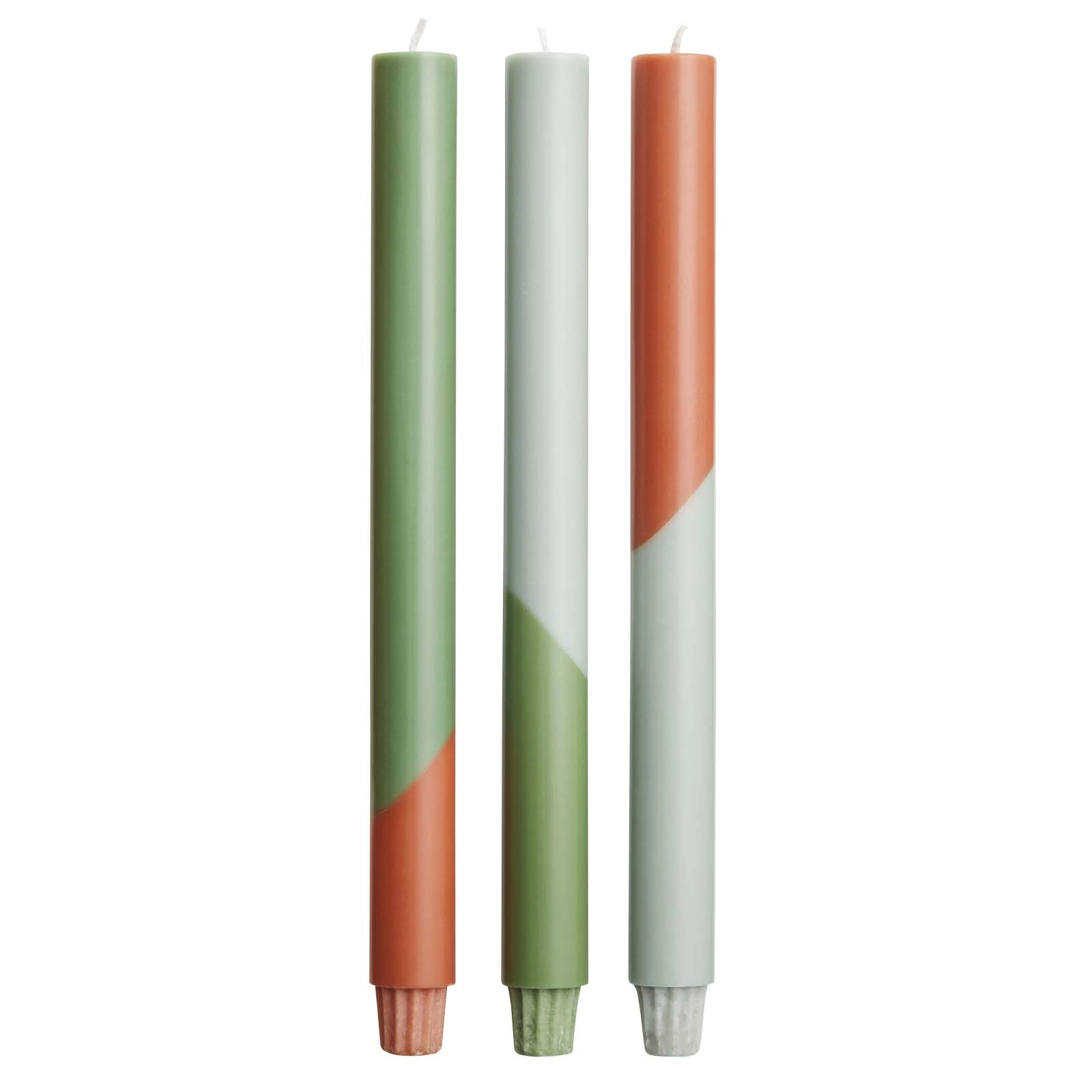 Immagine Set di 3 candele con design a colori diagonali Originalhome Eden