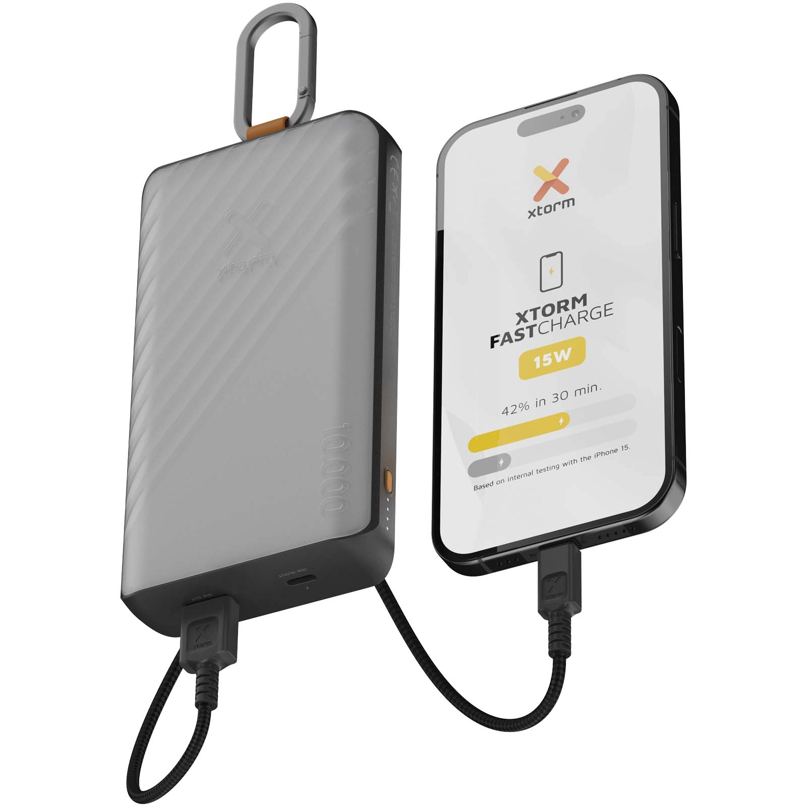 Immagine Power bank a energia solare da 10.000 mAh 15 W con luce Xtorm XG2S101 Go2 