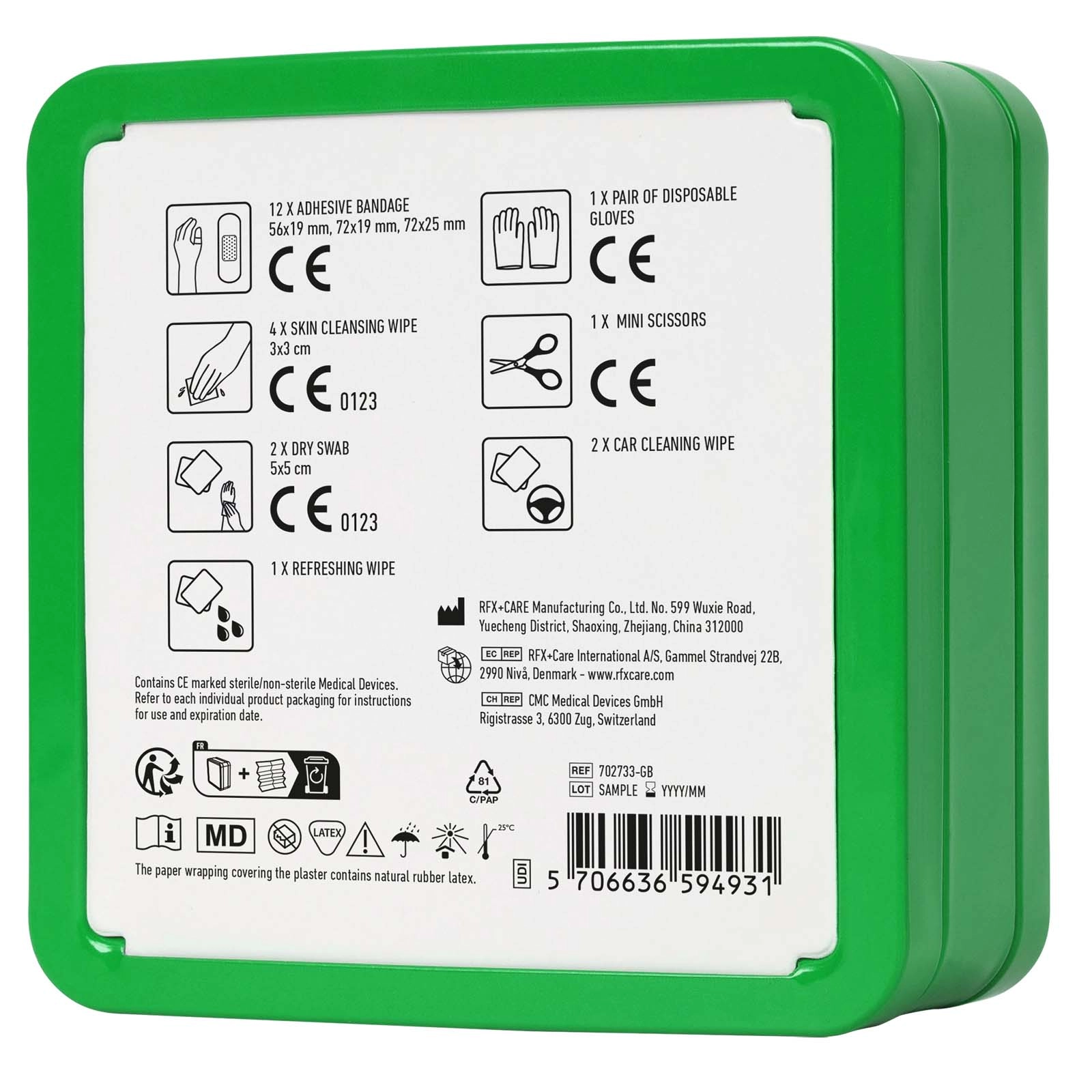Immagine Kit di primo soccorso in scatola di latta per auto MyKit