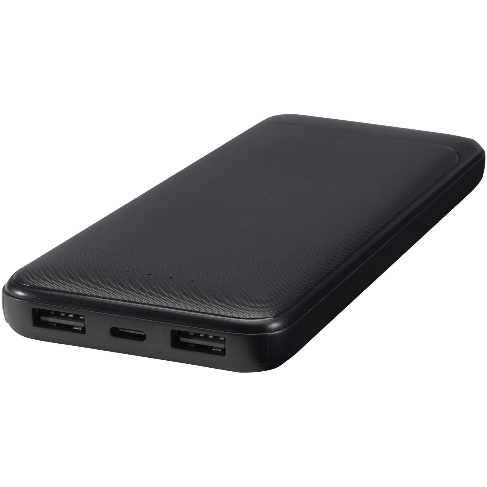 Immagine Power bank da 10.000 mAh e 10 W in plastica riciclata con 2 cavi integrati Adhil