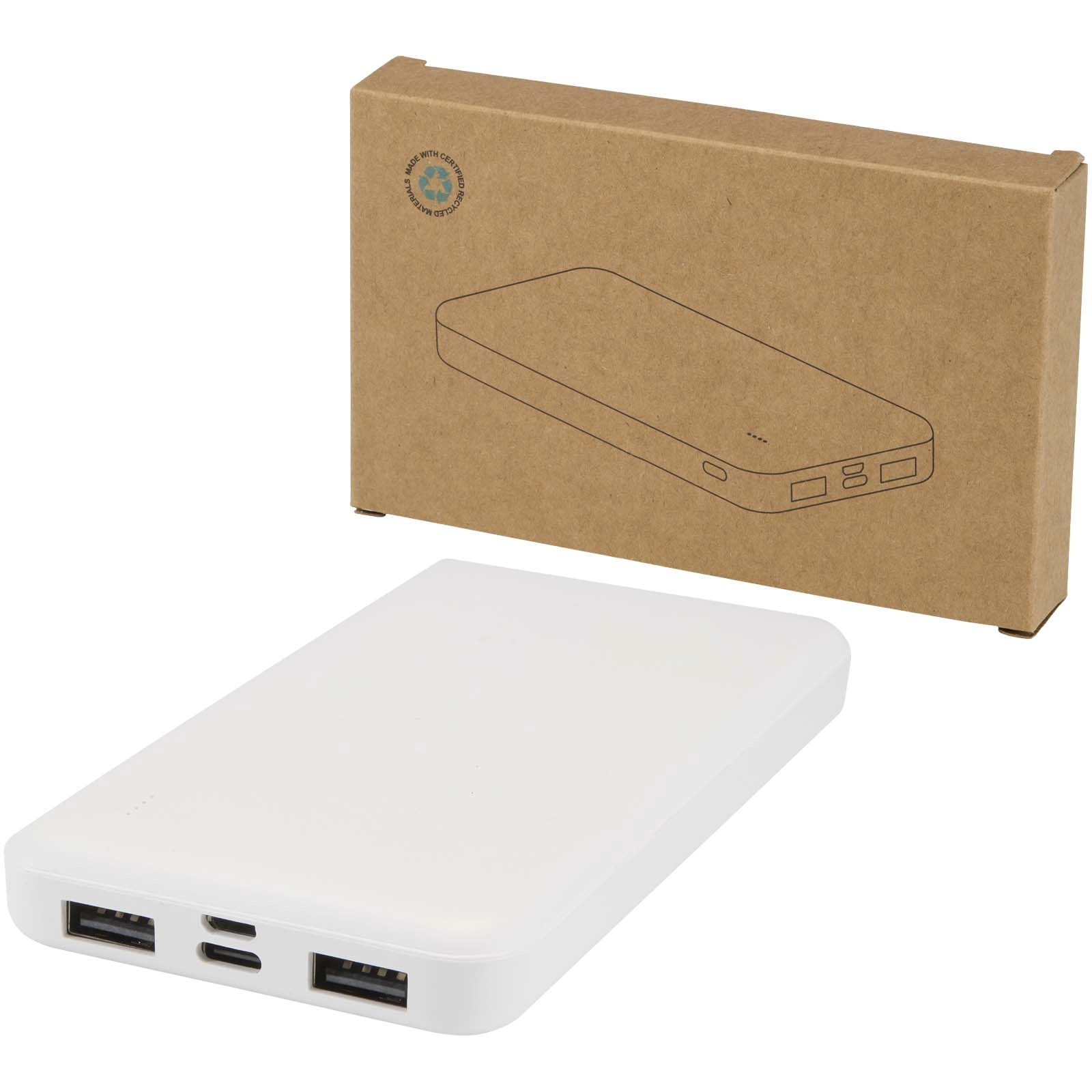 Immagine Power bank da 10.000 mAh e 10 W in plastica riciclata Intan