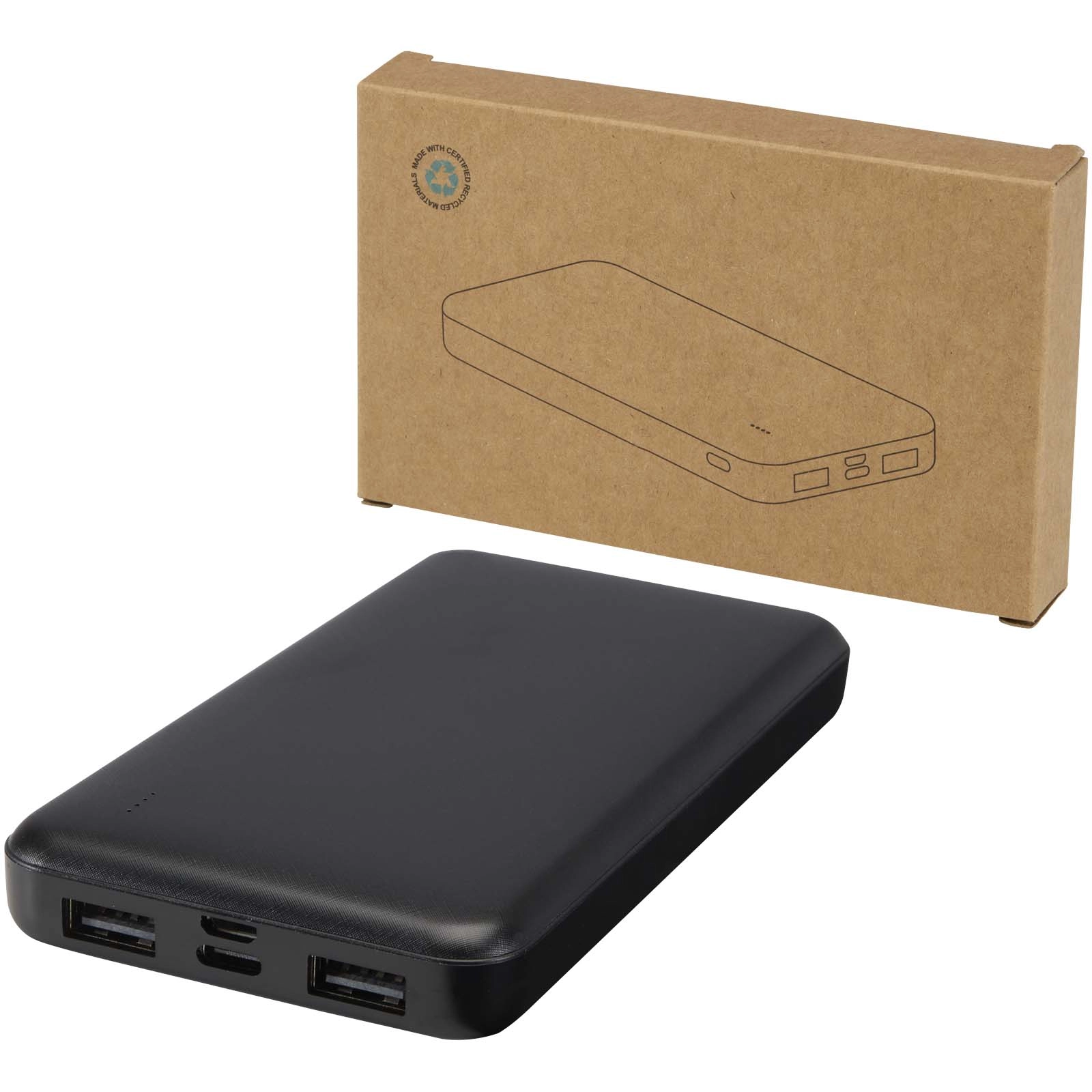 Immagine Power bank da 10.000 mAh e 10 W in plastica riciclata Intan