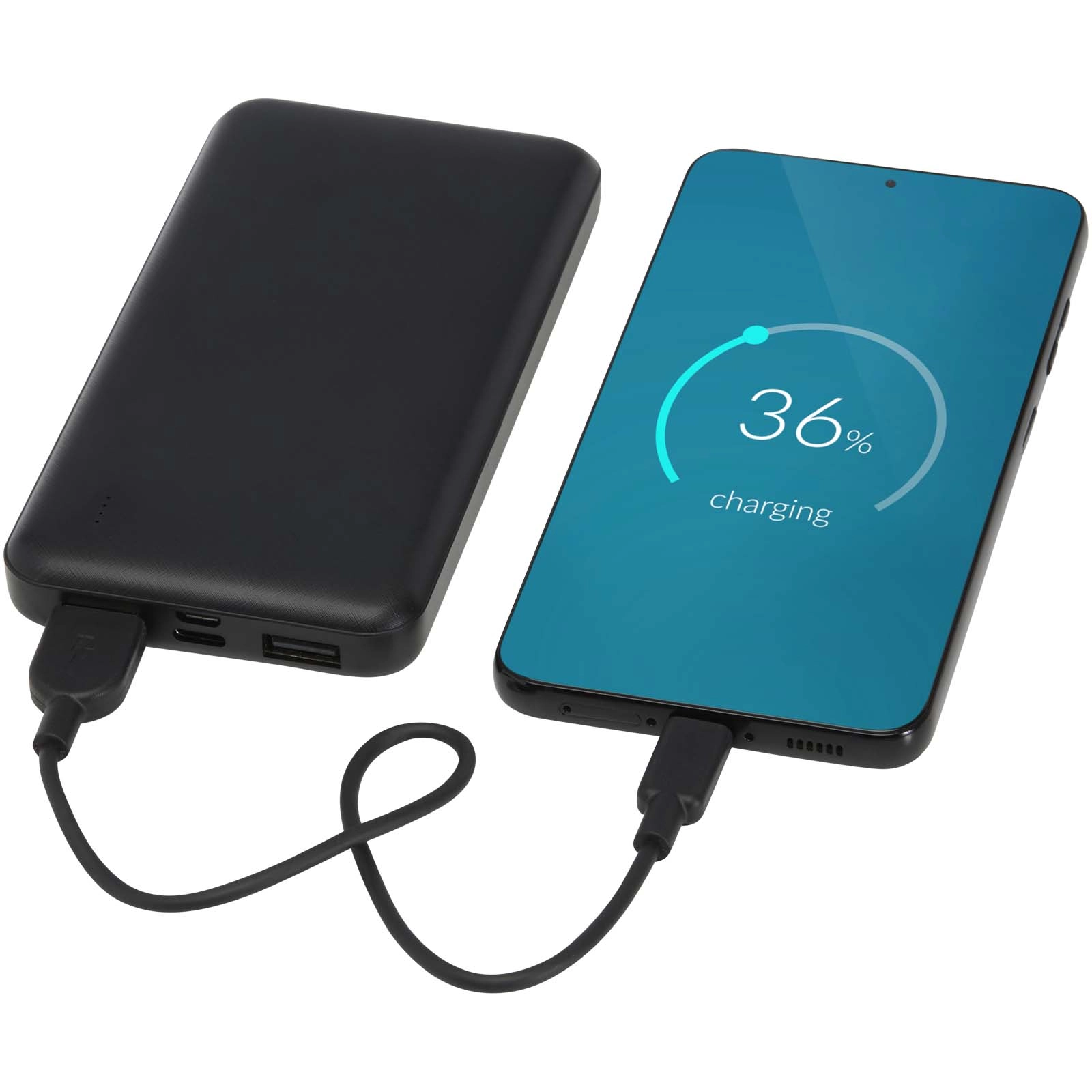 Immagine Power bank da 10.000 mAh e 10 W in plastica riciclata Intan
