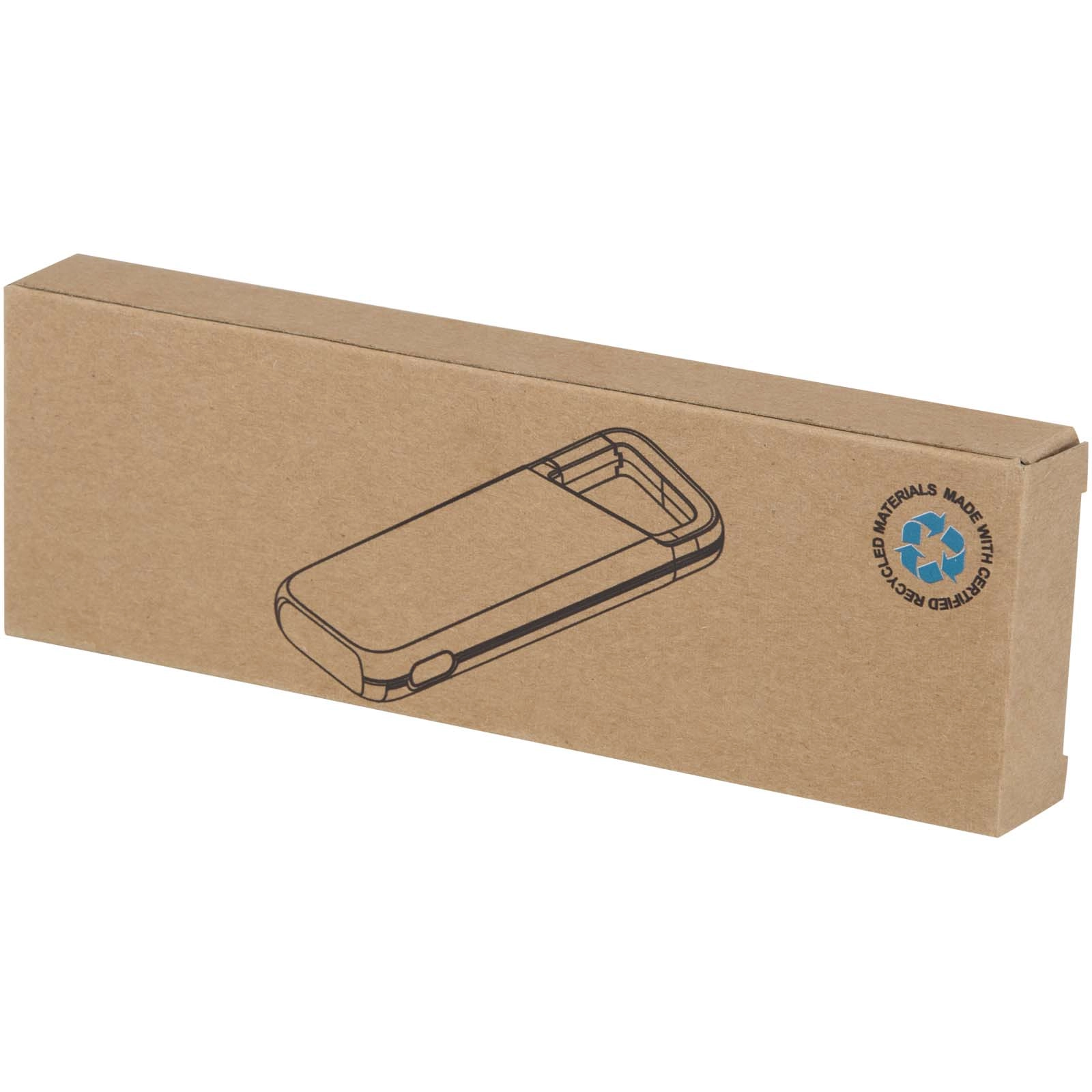 Immagine Power bank impermeabile in plastica riciclata da 5.000 mAh e 12 W con moschettone Alkes
