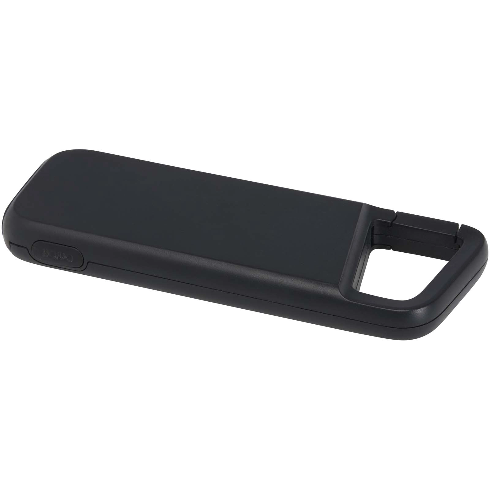 Immagine Power bank impermeabile in plastica riciclata da 5.000 mAh e 12 W con moschettone Alkes