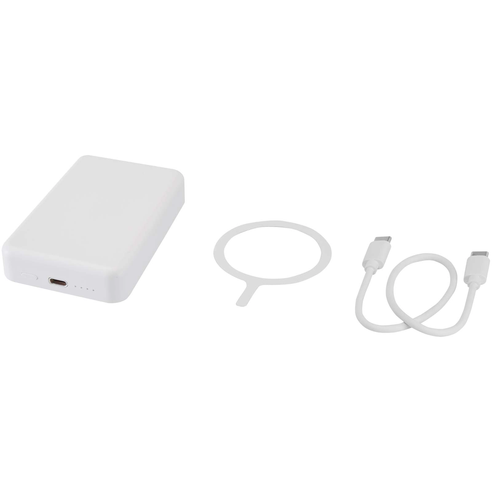 Immagine Power bank magnetico wireless da 10.000 mAh e 15 W con 20 W PD in plastica riciclata Acrab