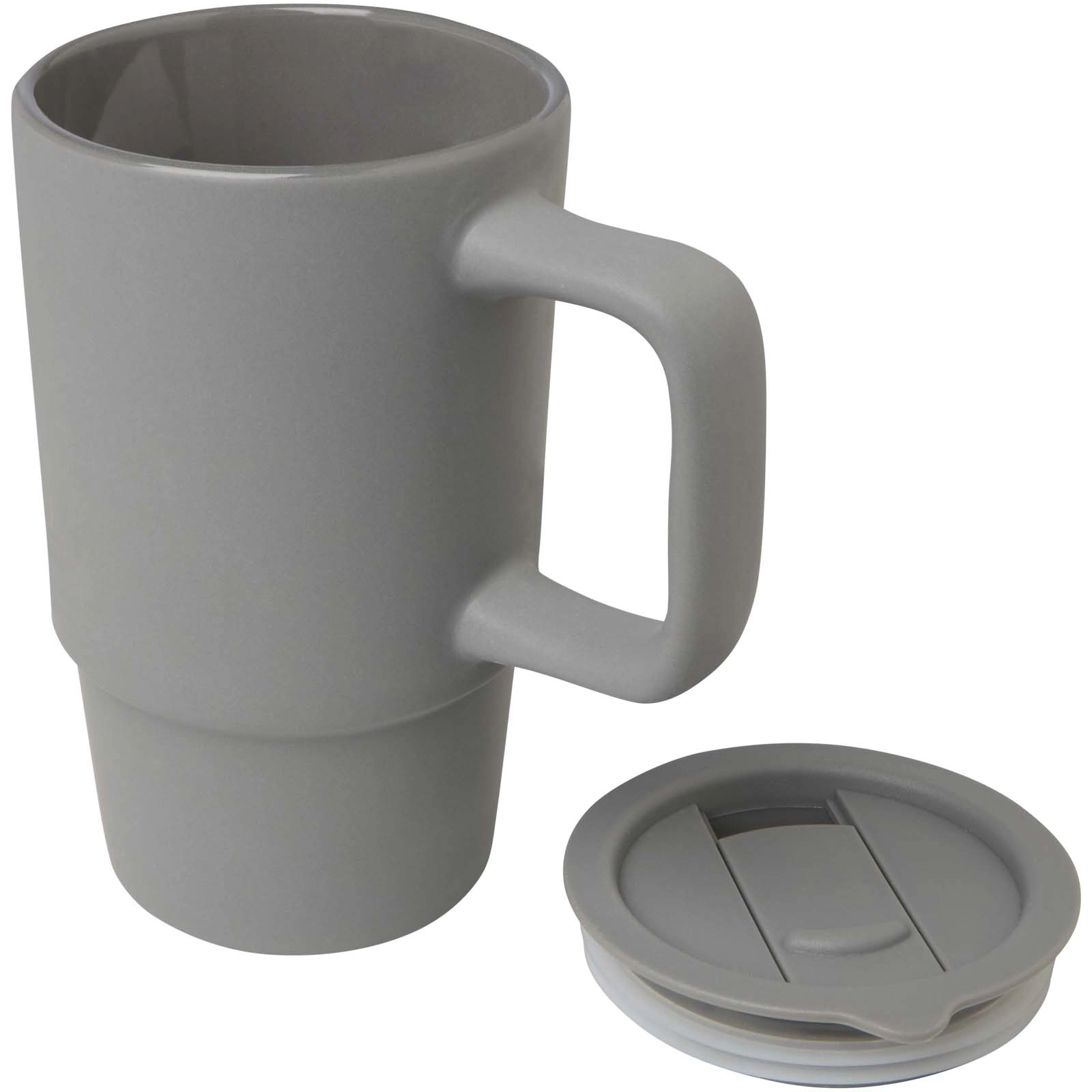 Immagine Tazza in ceramica da 450 ml con coperchio in plastica Carter