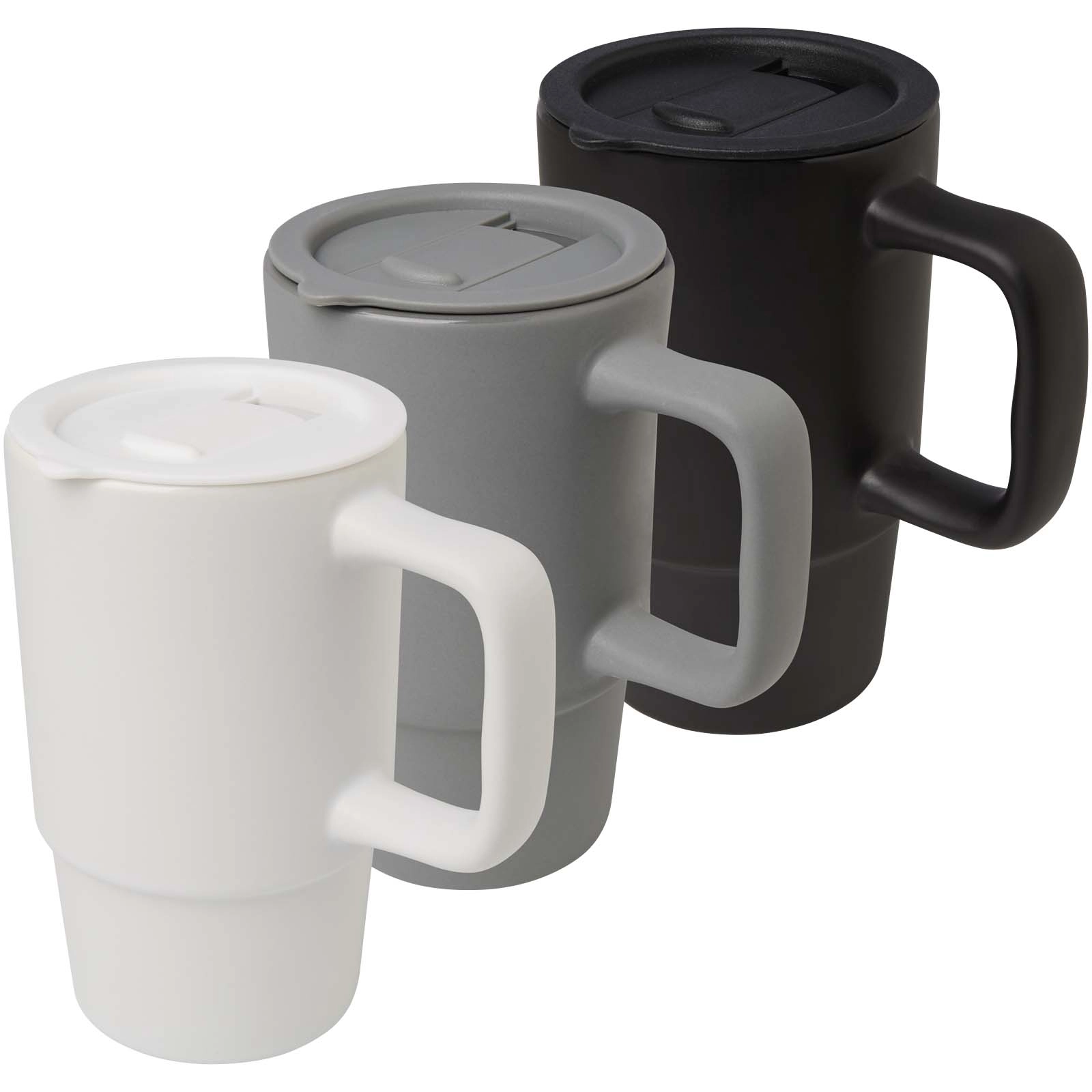Immagine Tazza in ceramica da 450 ml con coperchio in plastica Carter