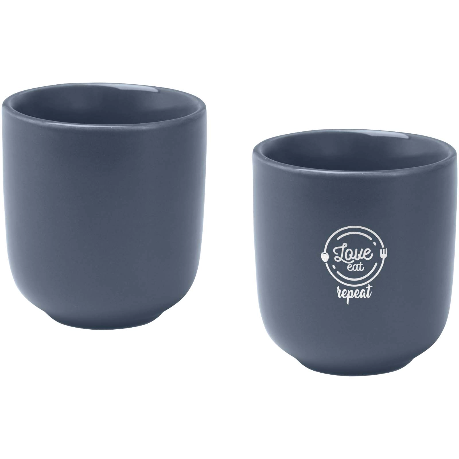 Immagine Set di 2 tazzine per espresso in ceramica con finitura opaca da 90 ml Male