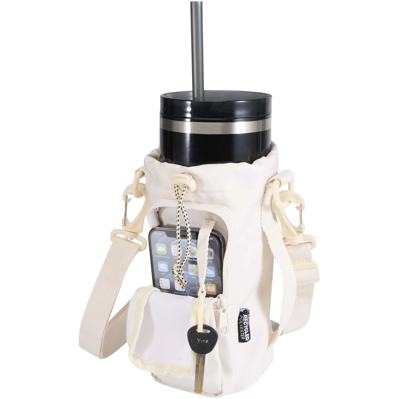 Immagine Borsa da viaggio per bottiglie in materiale riciclato da 2 litri Trip Aware™