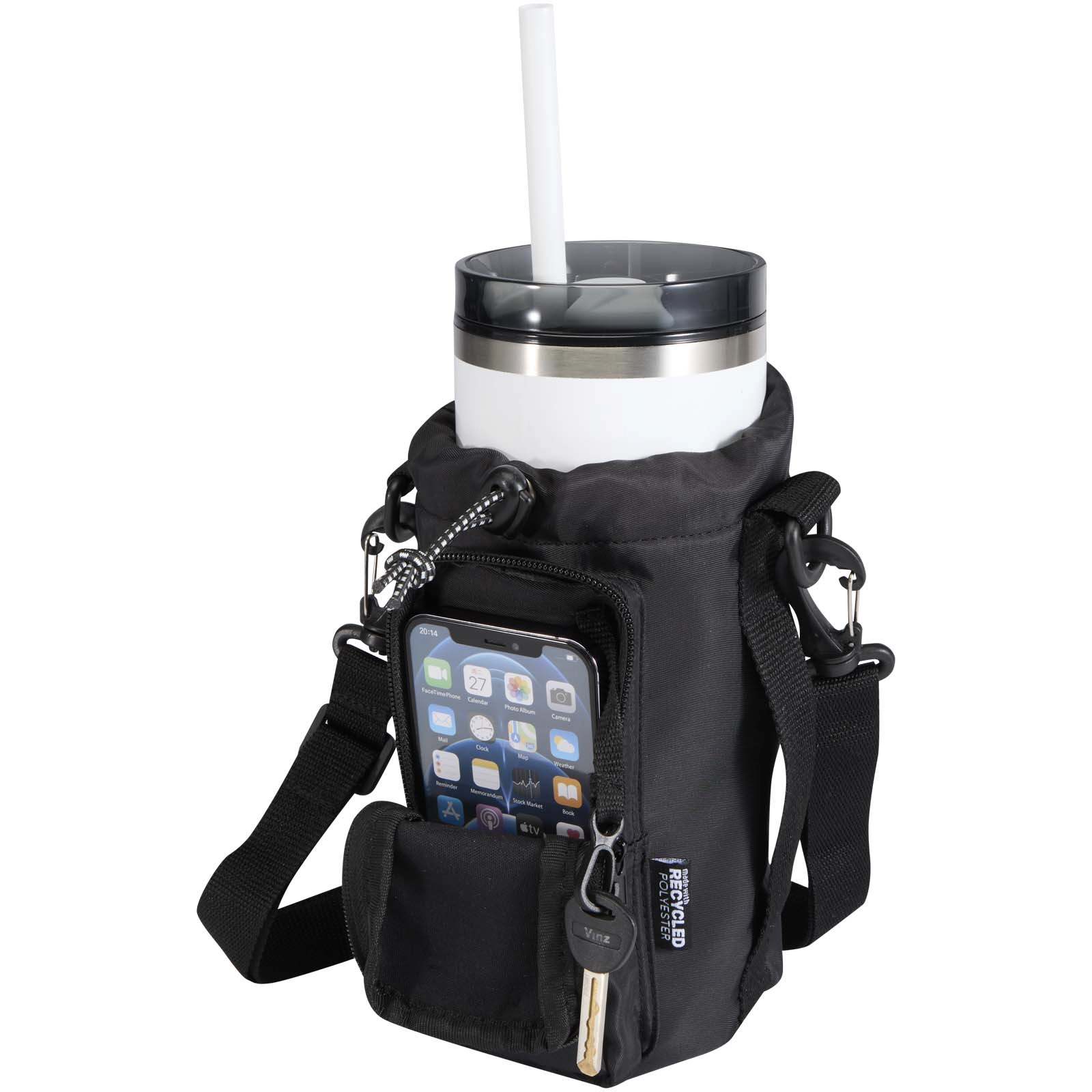 Immagine Borsa da viaggio per bottiglie in materiale riciclato da 2 litri Trip Aware™