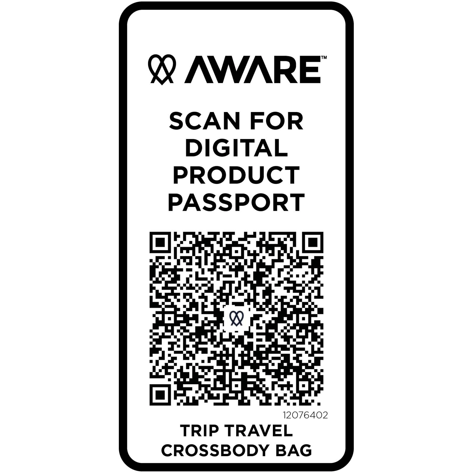 Immagine Borsa a tracolla da viaggio in materiale riciclato da 1 litro Trip Aware™