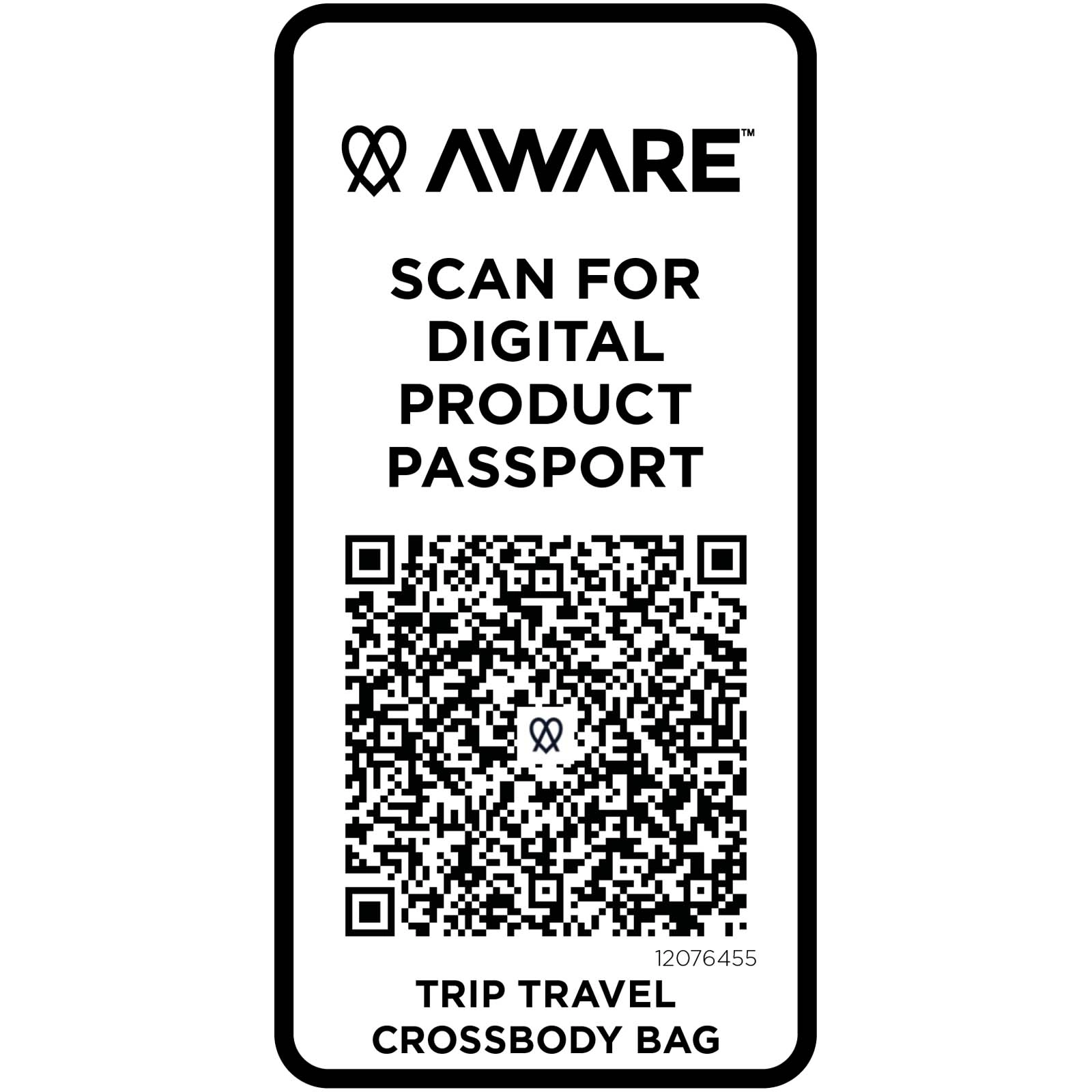 Immagine Borsa a tracolla da viaggio in materiale riciclato da 1 litro Trip Aware™