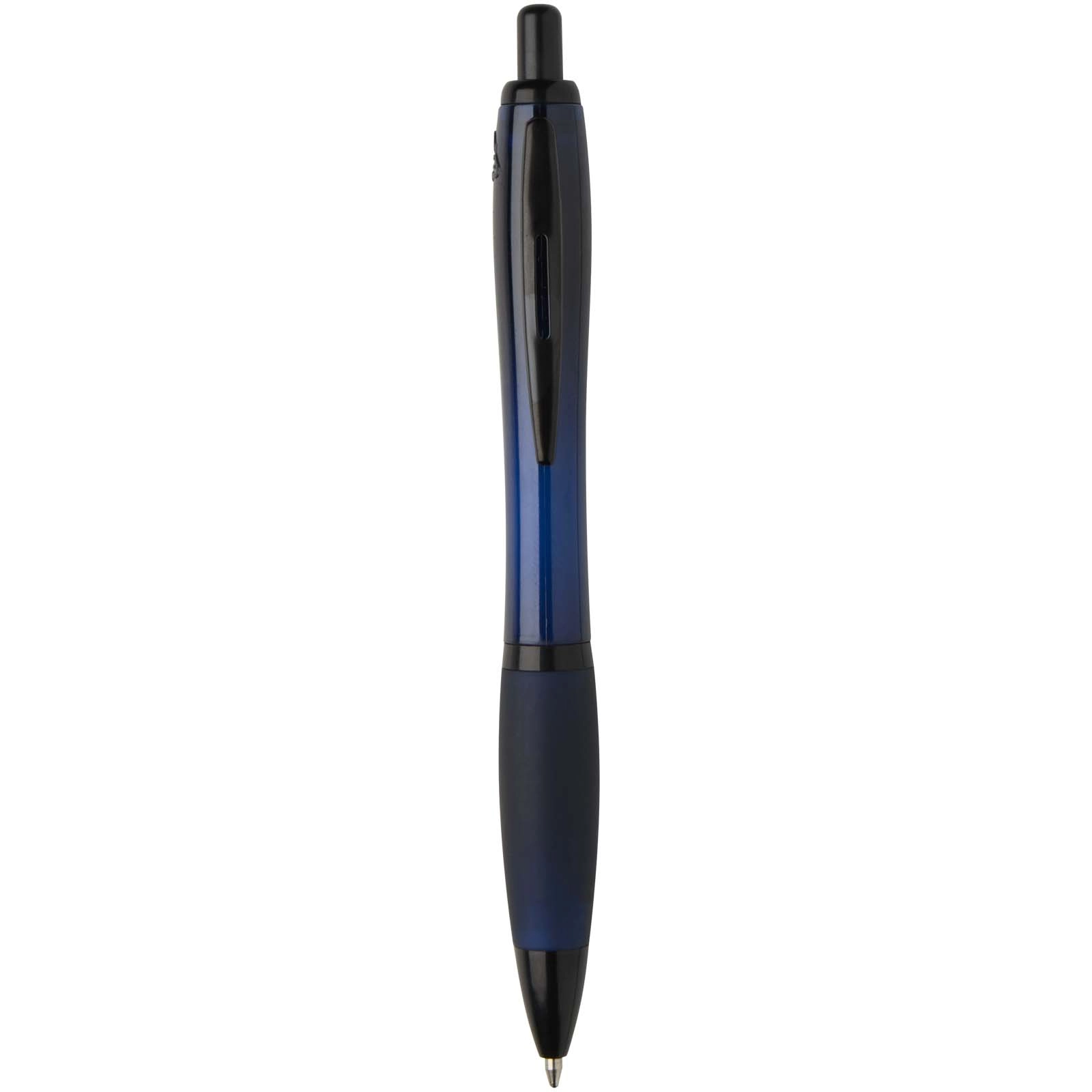 Immagine Penna a sfera in plastica riciclata con finiture nere (inchiostro nero) Nash