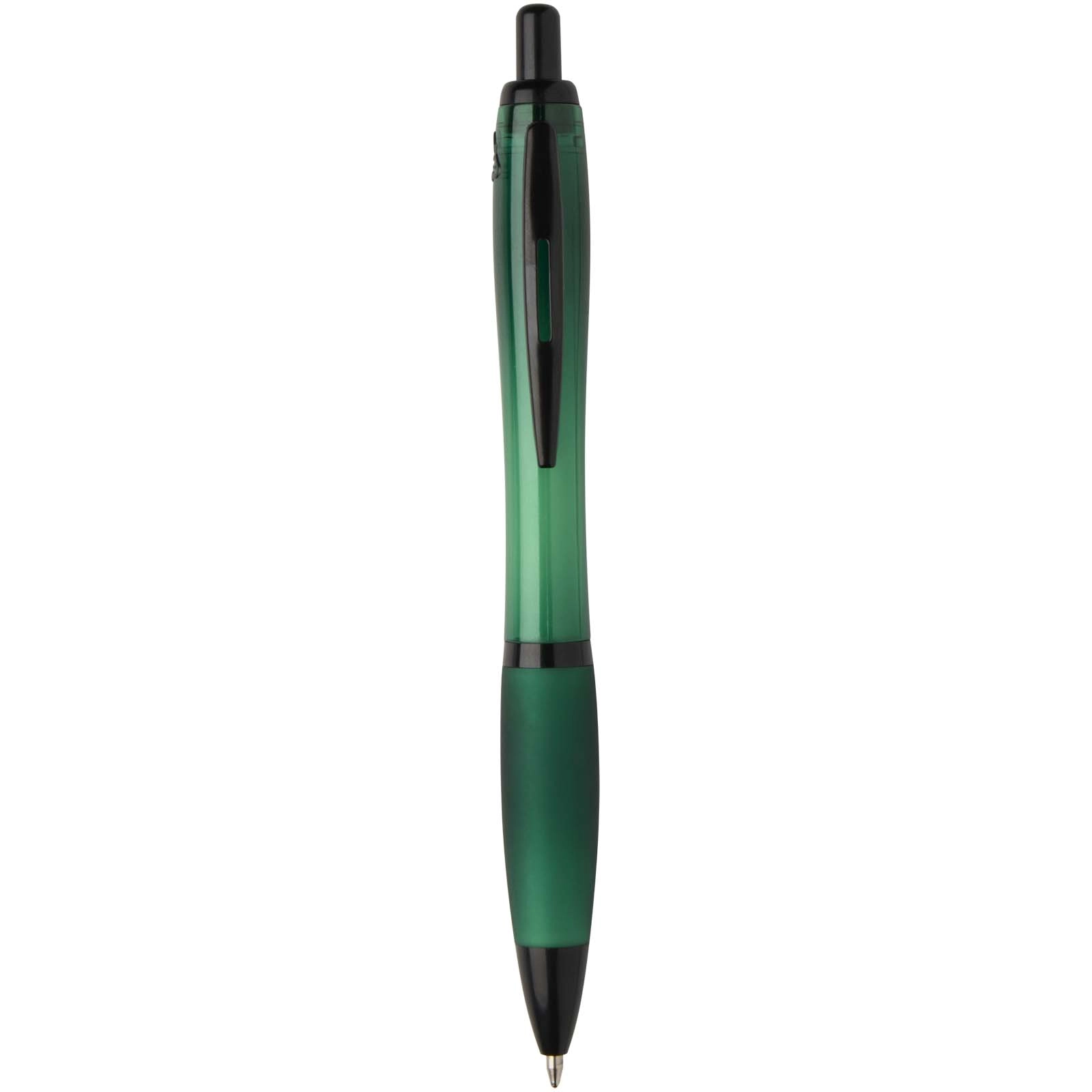 Immagine Penna a sfera in plastica riciclata con finiture nere (inchiostro nero) Nash