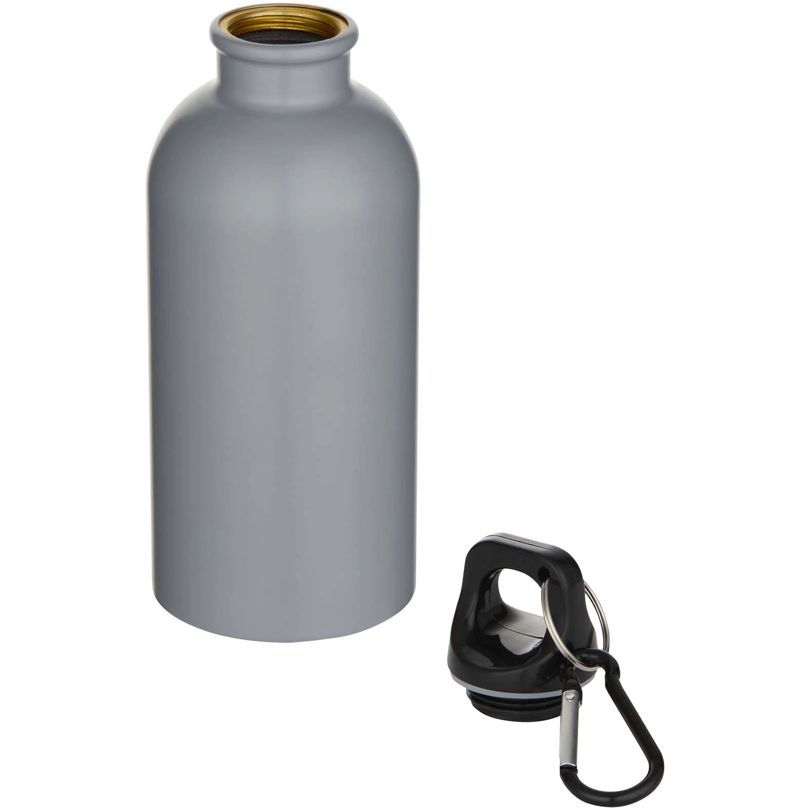 Immagine Borraccia da 400 ml in acciaio inossidabile certificato RCS a parete singola con moschettone Oregon