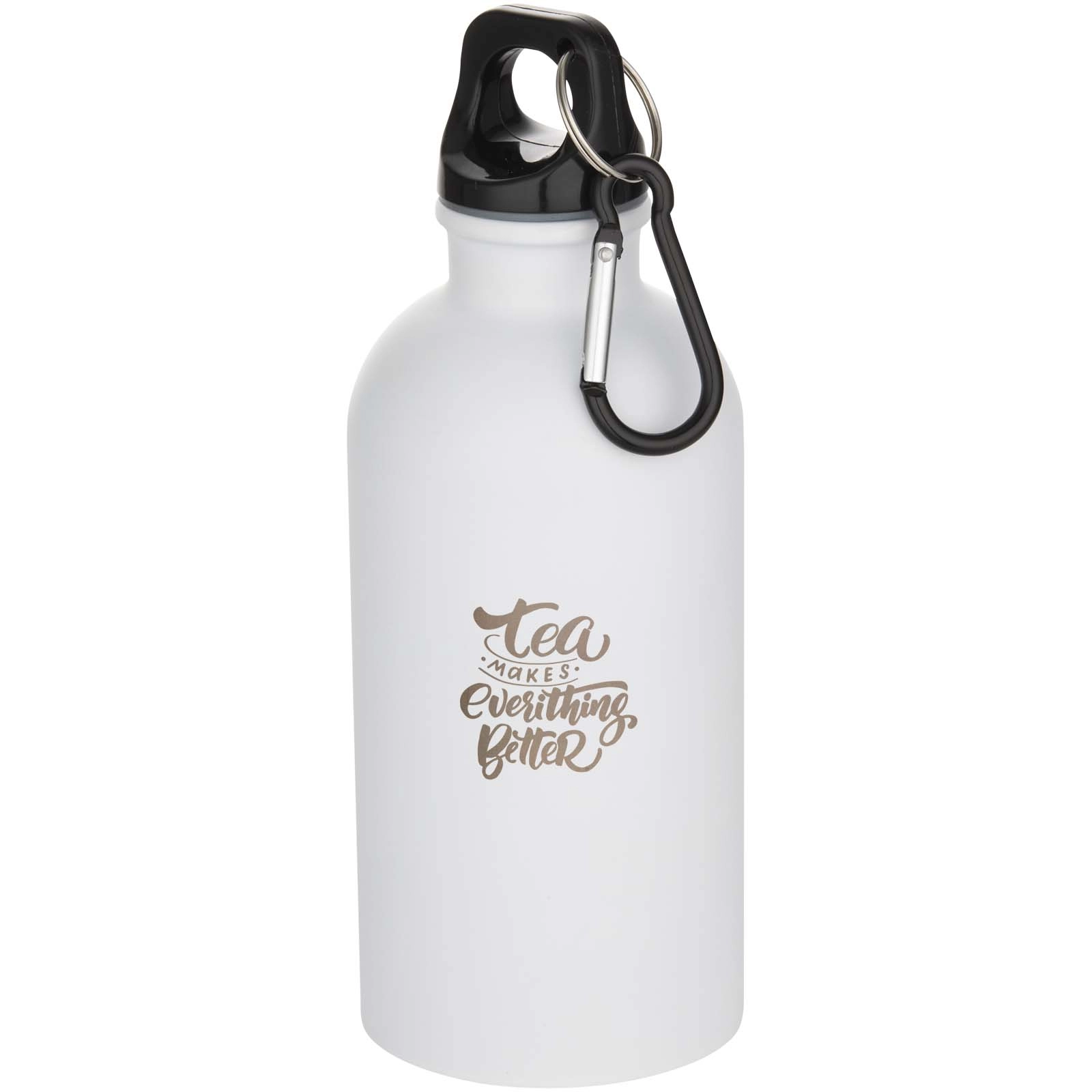 Immagine Borraccia da 400 ml in acciaio inossidabile certificato RCS a parete singola con moschettone Oregon