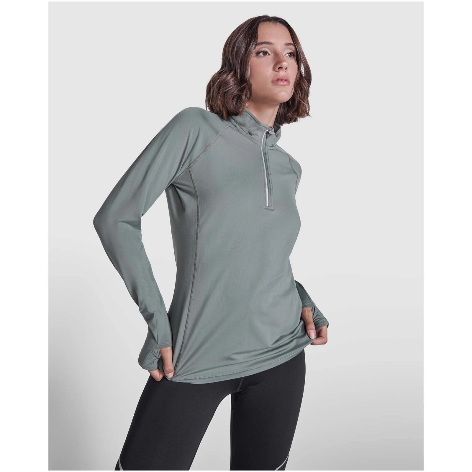 Immagine Felpa a maniche lunghe con mezza zip per donna da 200 g/m² Estambul