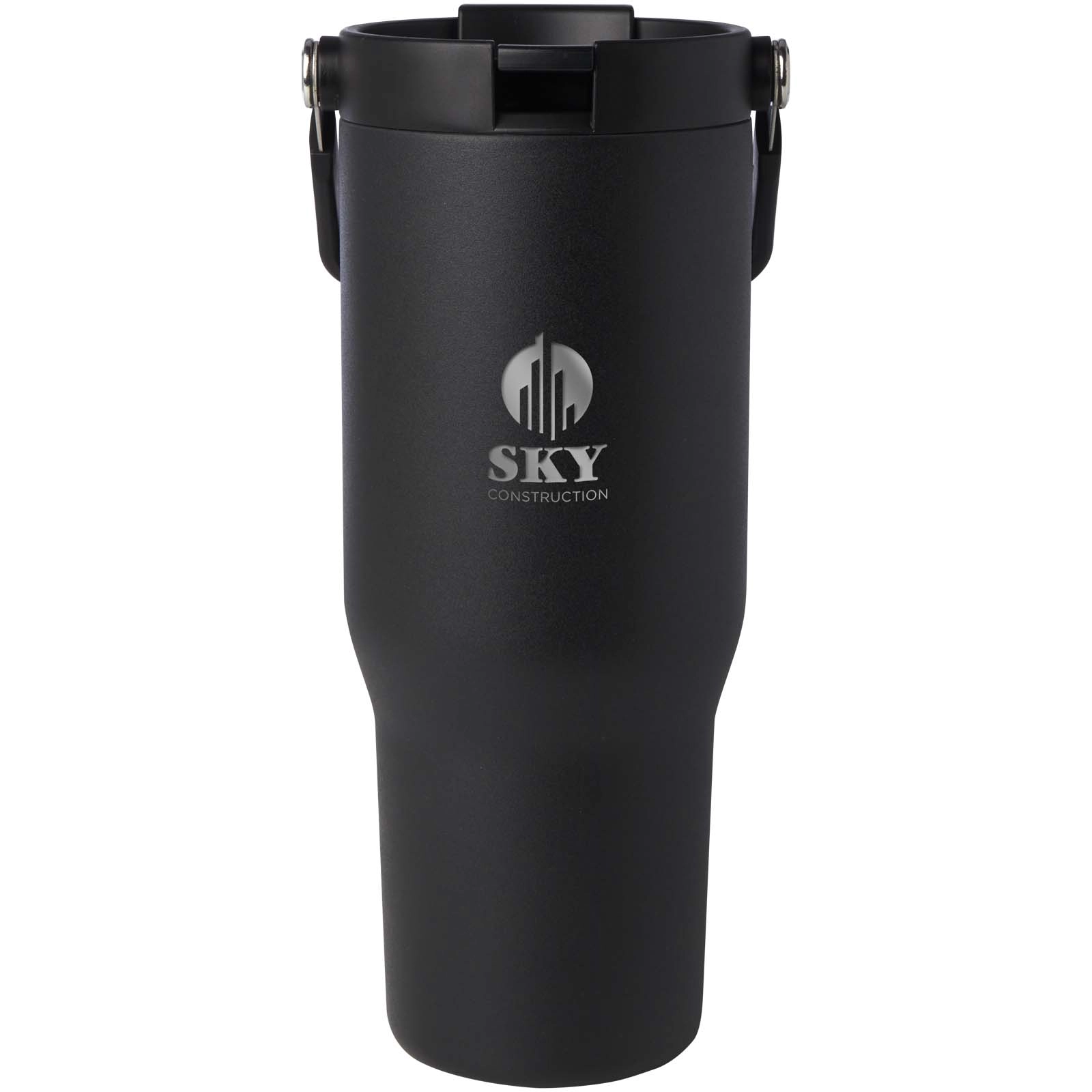 Immagine Bicchiere termico da 900 ml in acciaio inossidabile riciclato certificato RCS con sottovuoto in rame e coperchio a doppia fun