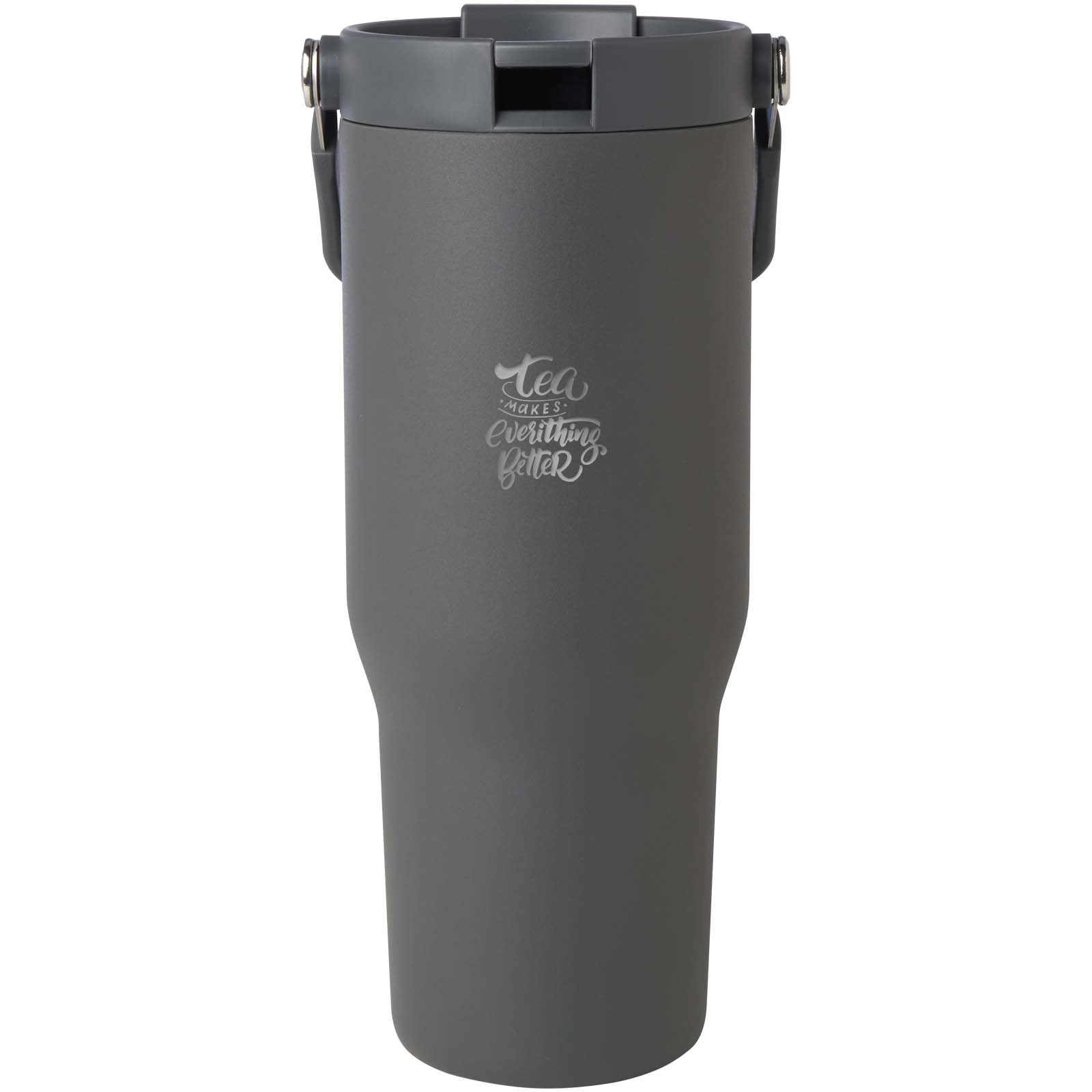 Immagine Bicchiere termico da 900 ml in acciaio inossidabile riciclato certificato RCS con sottovuoto in rame e coperchio a doppia fun