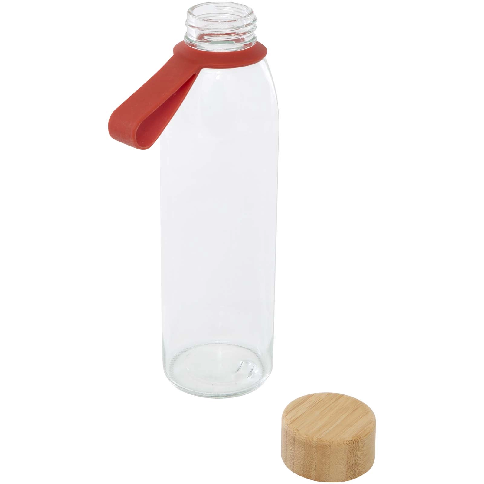 Immagine Borraccia in vetro da 500 ml con manico in silicone e coperchio in bambù Porto 