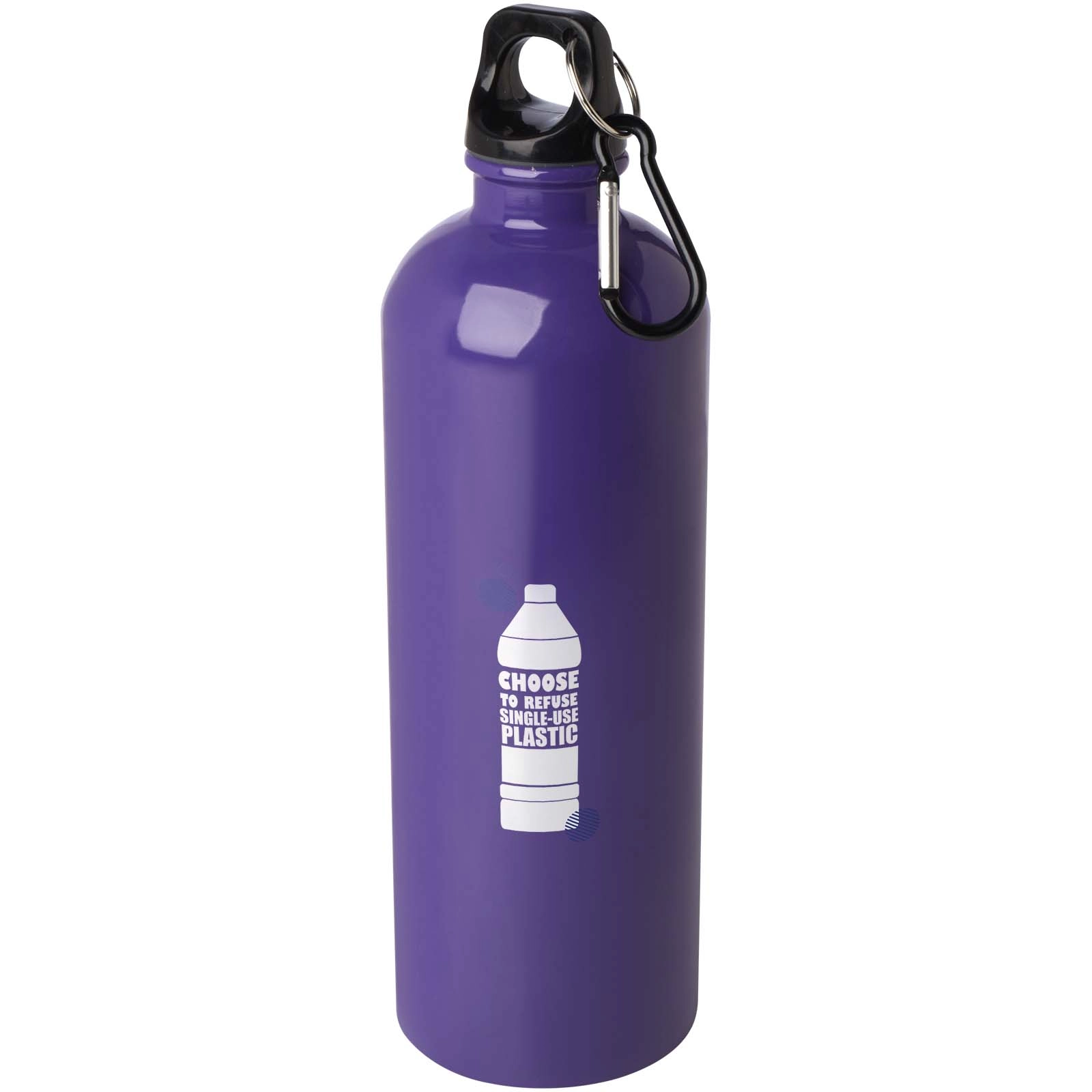 Immagine Borraccia da 750 ml in acciaio inossidabile certificato RCS a parete singola con moschettone Oregon
