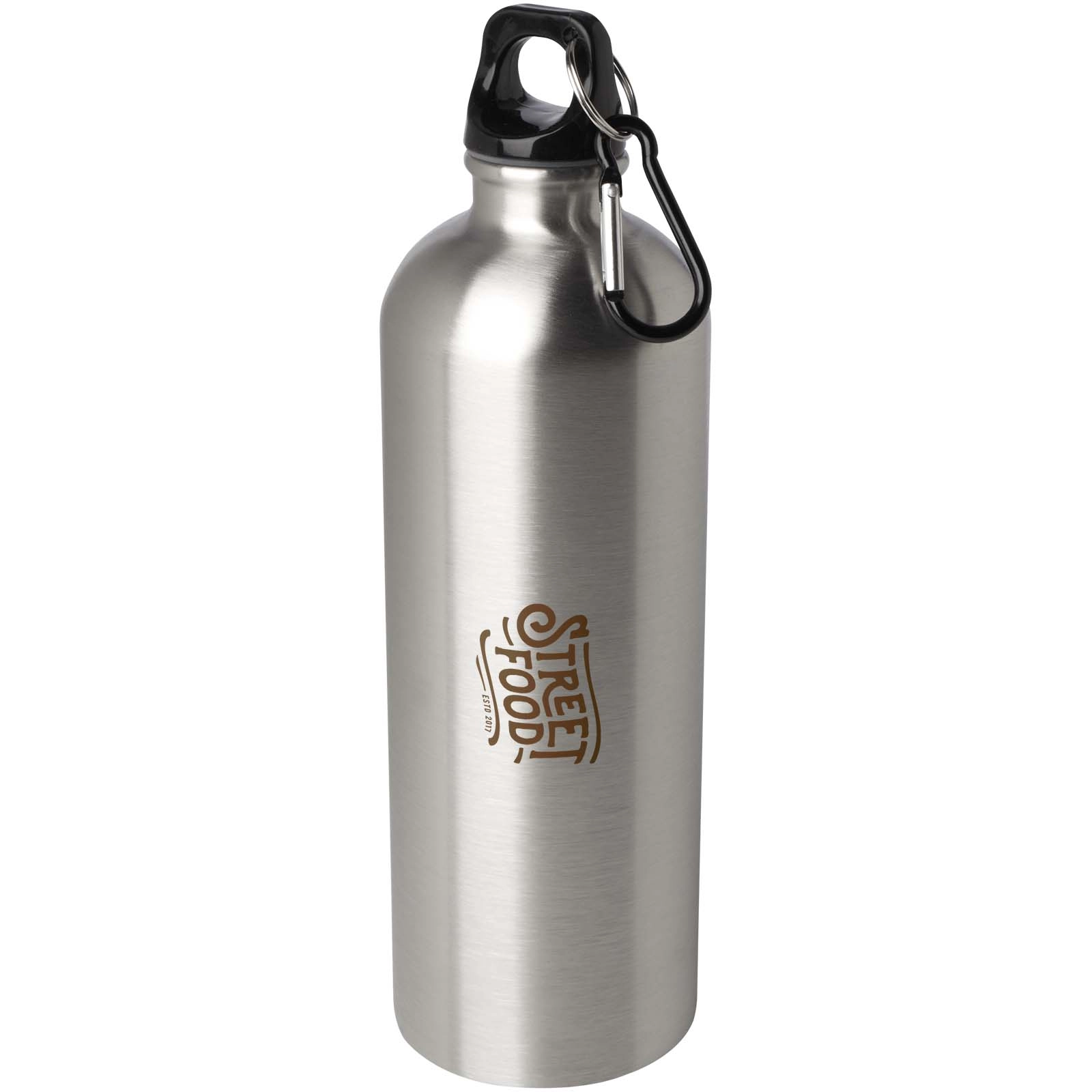 Immagine Borraccia da 750 ml in acciaio inossidabile certificato RCS a parete singola con moschettone Oregon