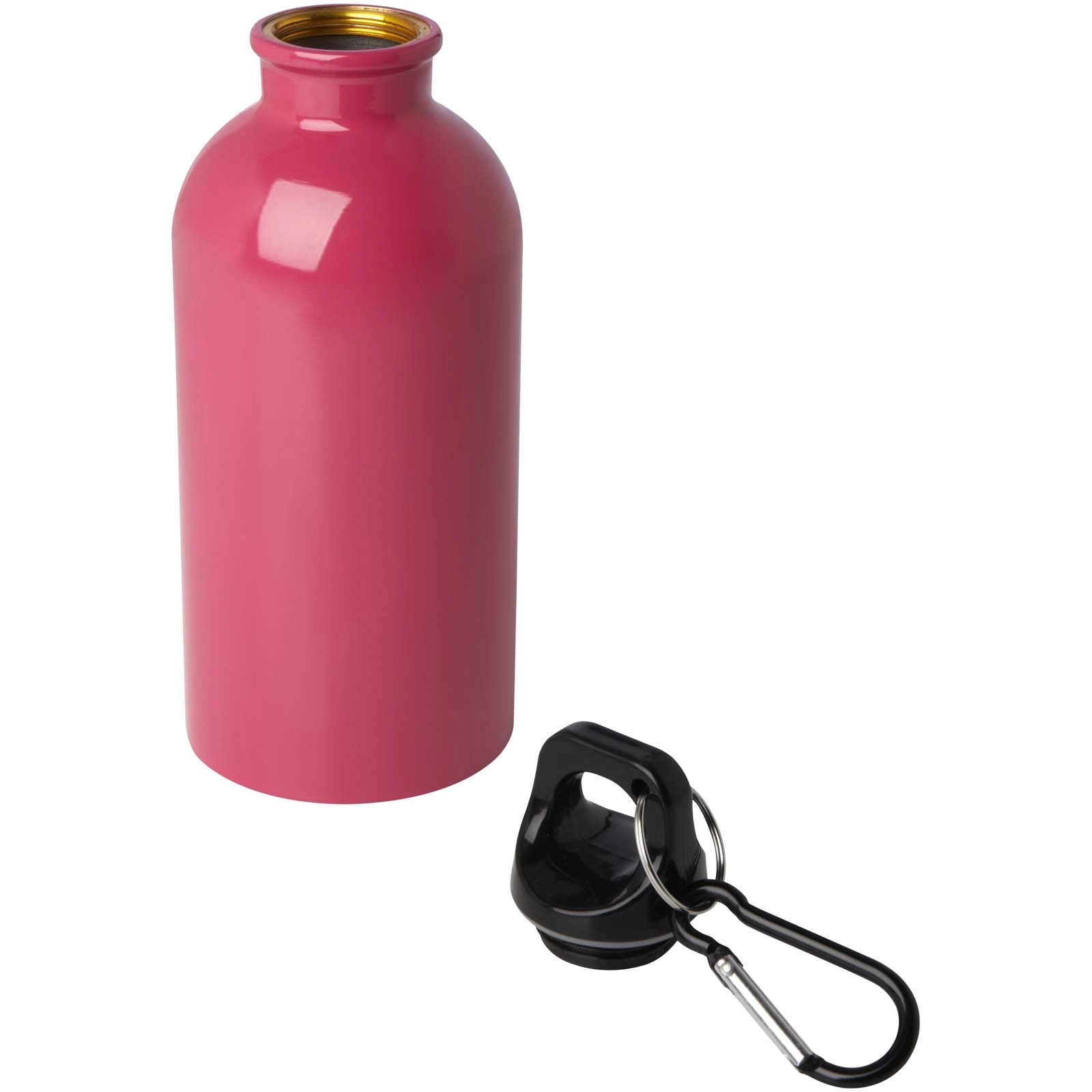 Immagine Borraccia da 400 ml in acciaio inossidabile certificato RCS a parete singola con moschettone Oregon