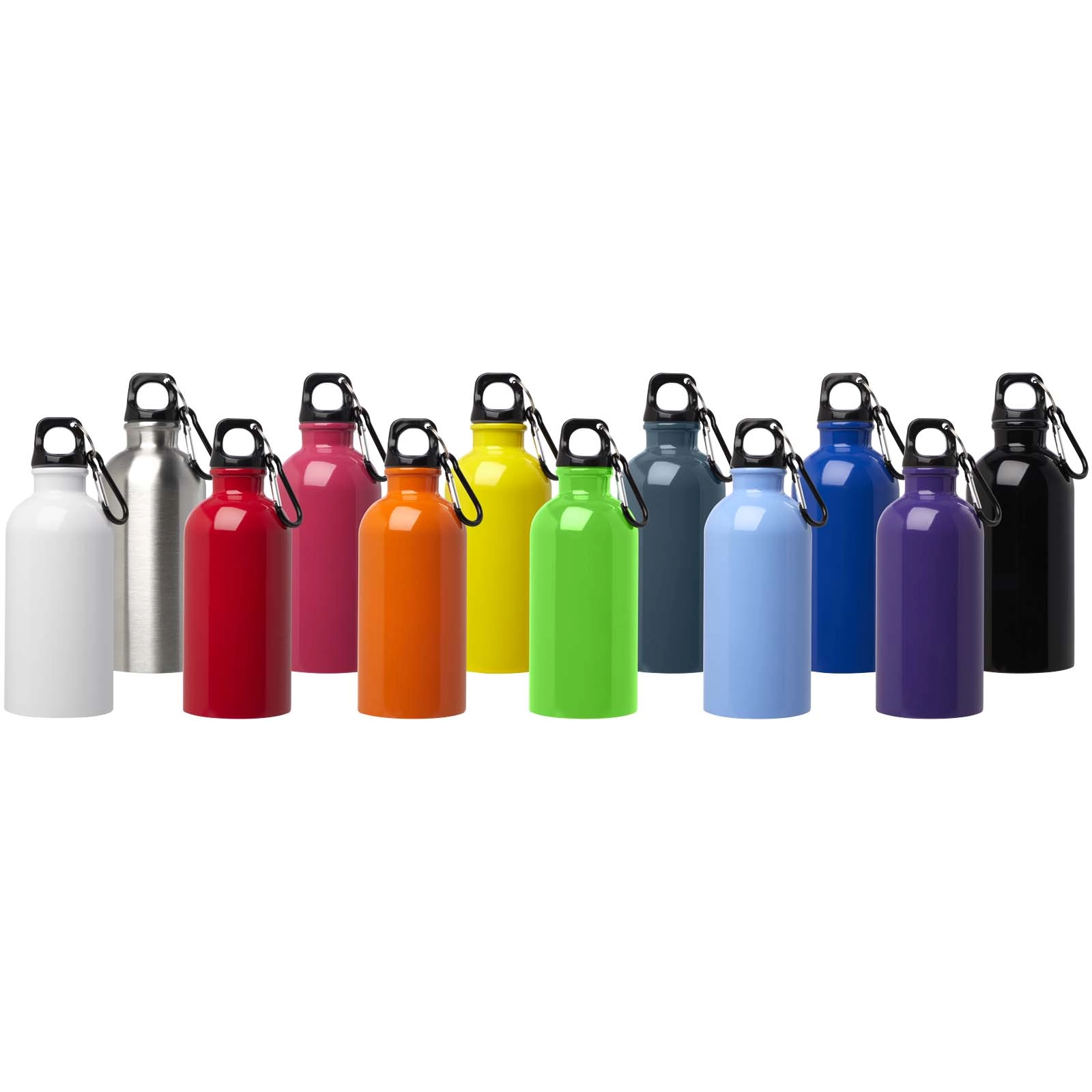 Immagine Borraccia da 400 ml in acciaio inossidabile certificato RCS a parete singola con moschettone Oregon