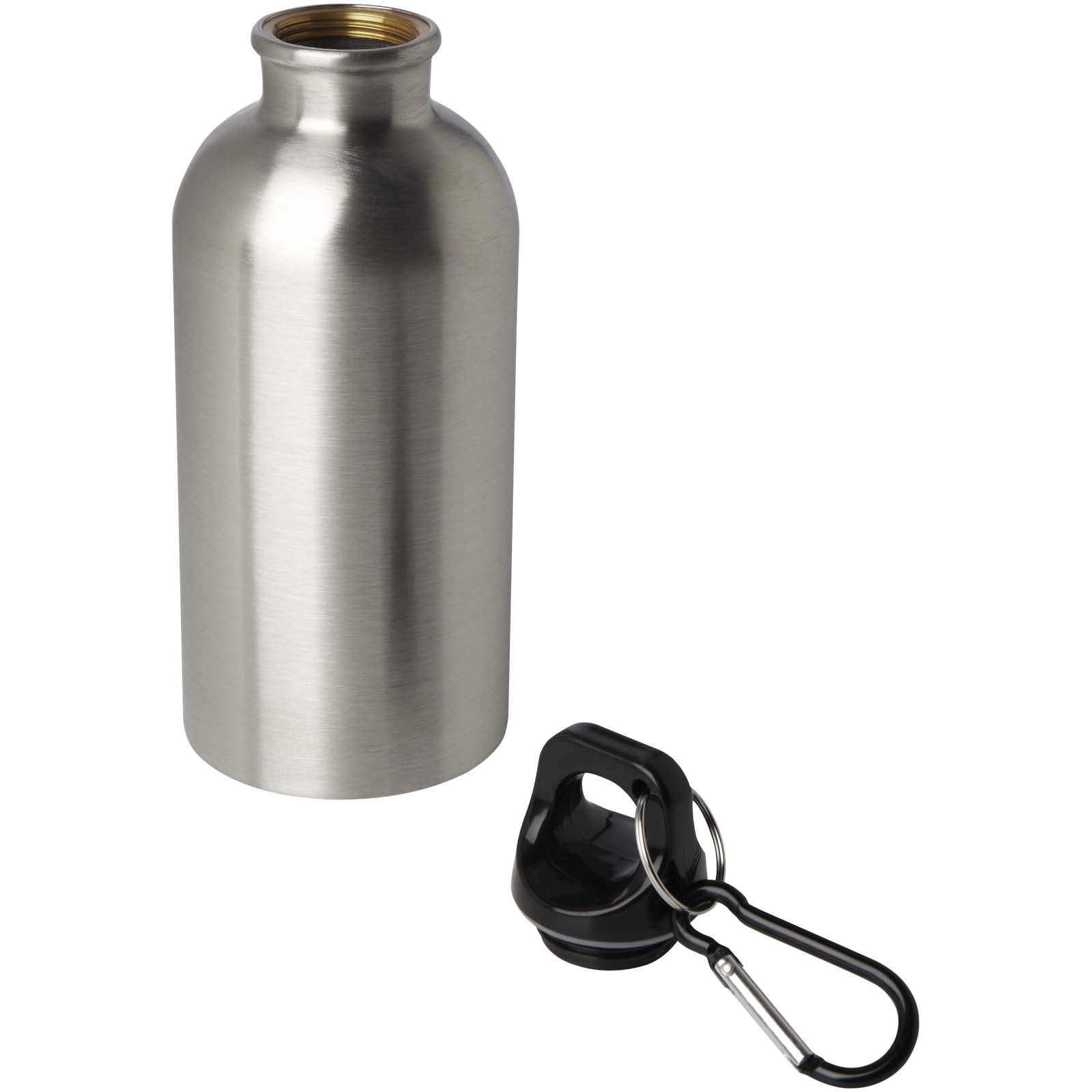Immagine Borraccia da 400 ml in acciaio inossidabile certificato RCS a parete singola con moschettone Oregon