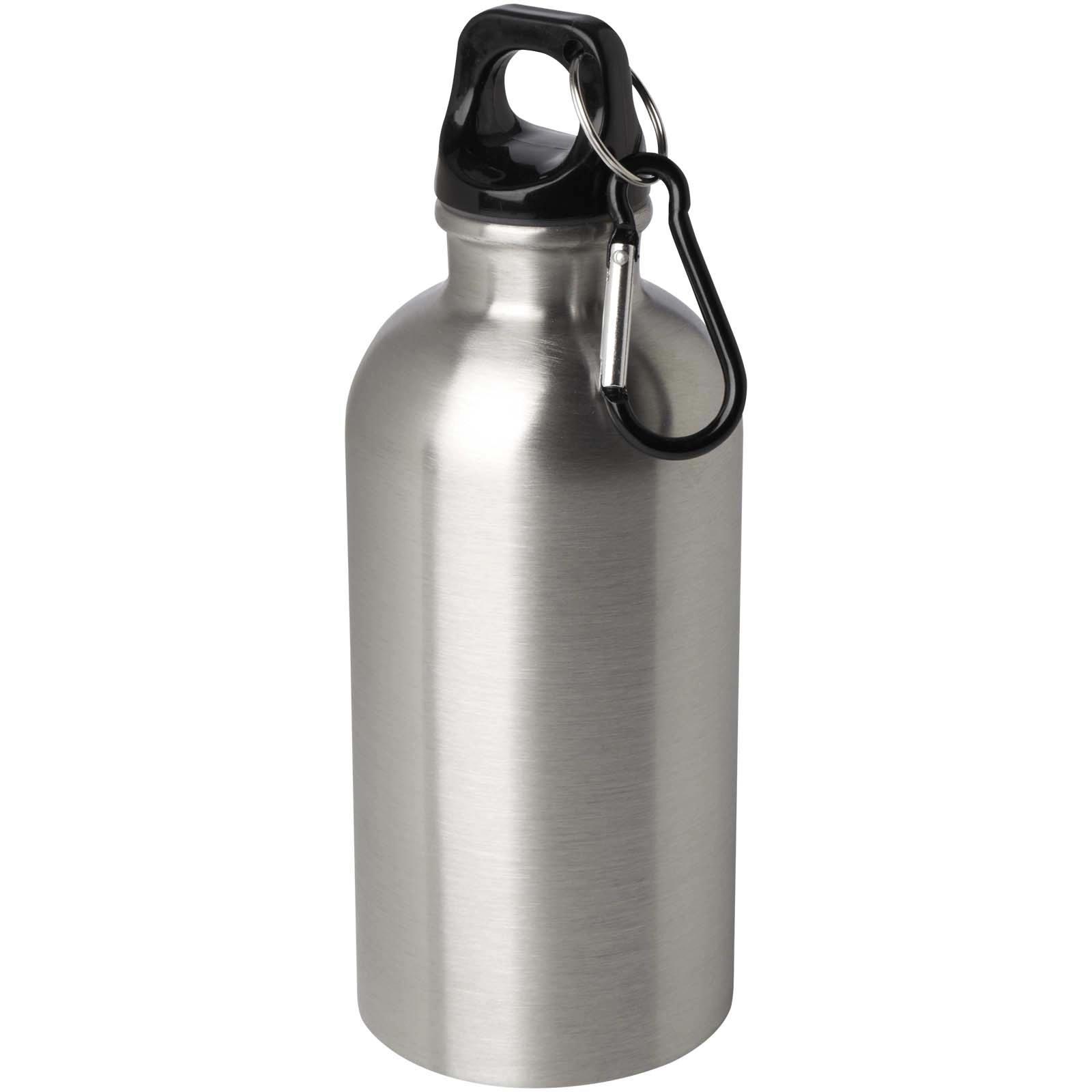Immagine Borraccia da 400 ml in acciaio inossidabile certificato RCS a parete singola con moschettone Oregon