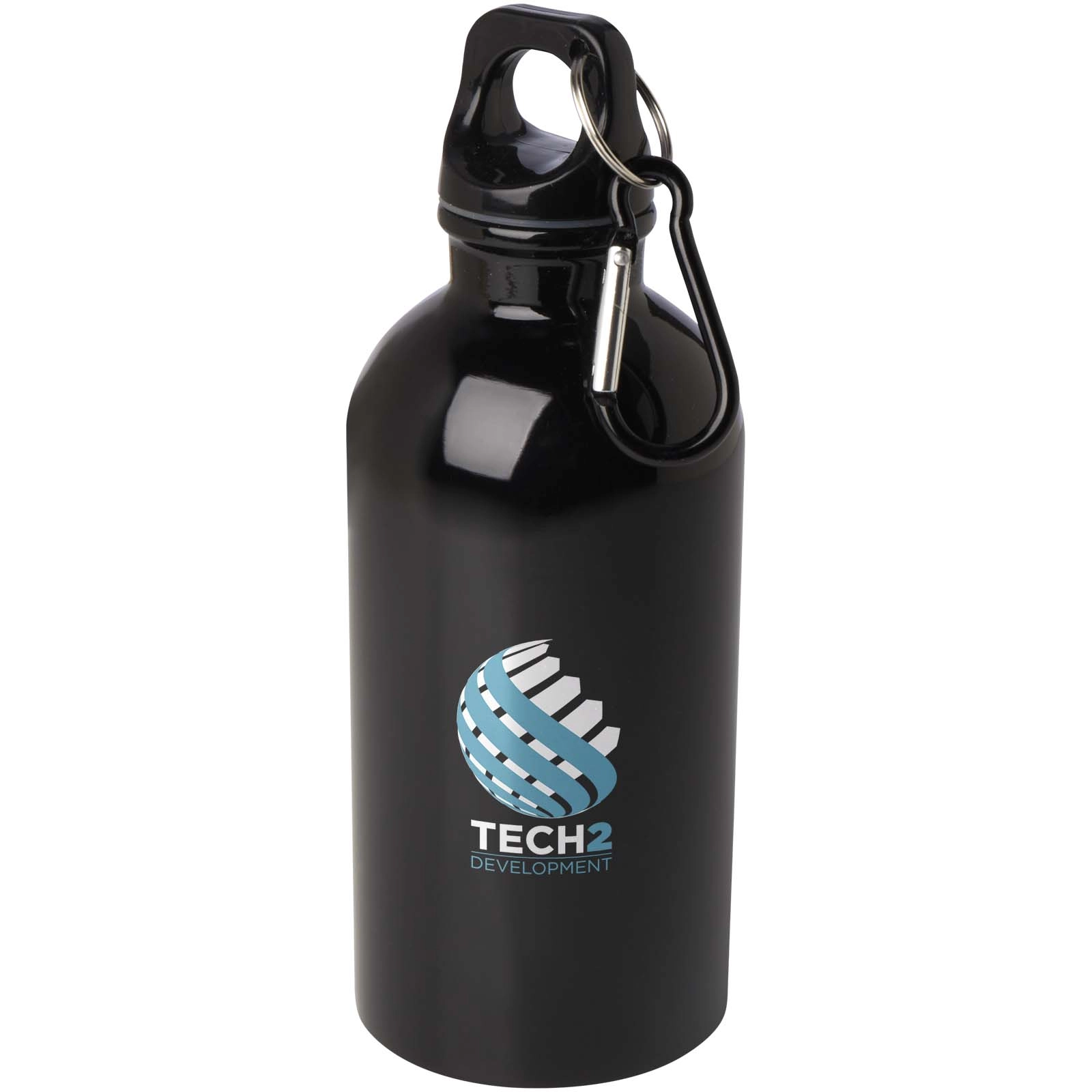 Immagine Borraccia da 400 ml in acciaio inossidabile certificato RCS a parete singola con moschettone Oregon