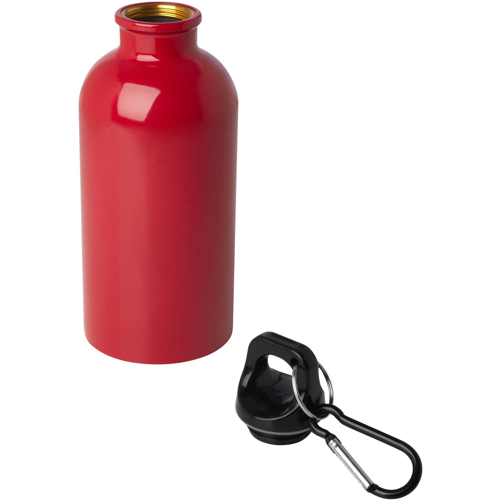 Immagine Borraccia da 400 ml in acciaio inossidabile certificato RCS a parete singola con moschettone Oregon