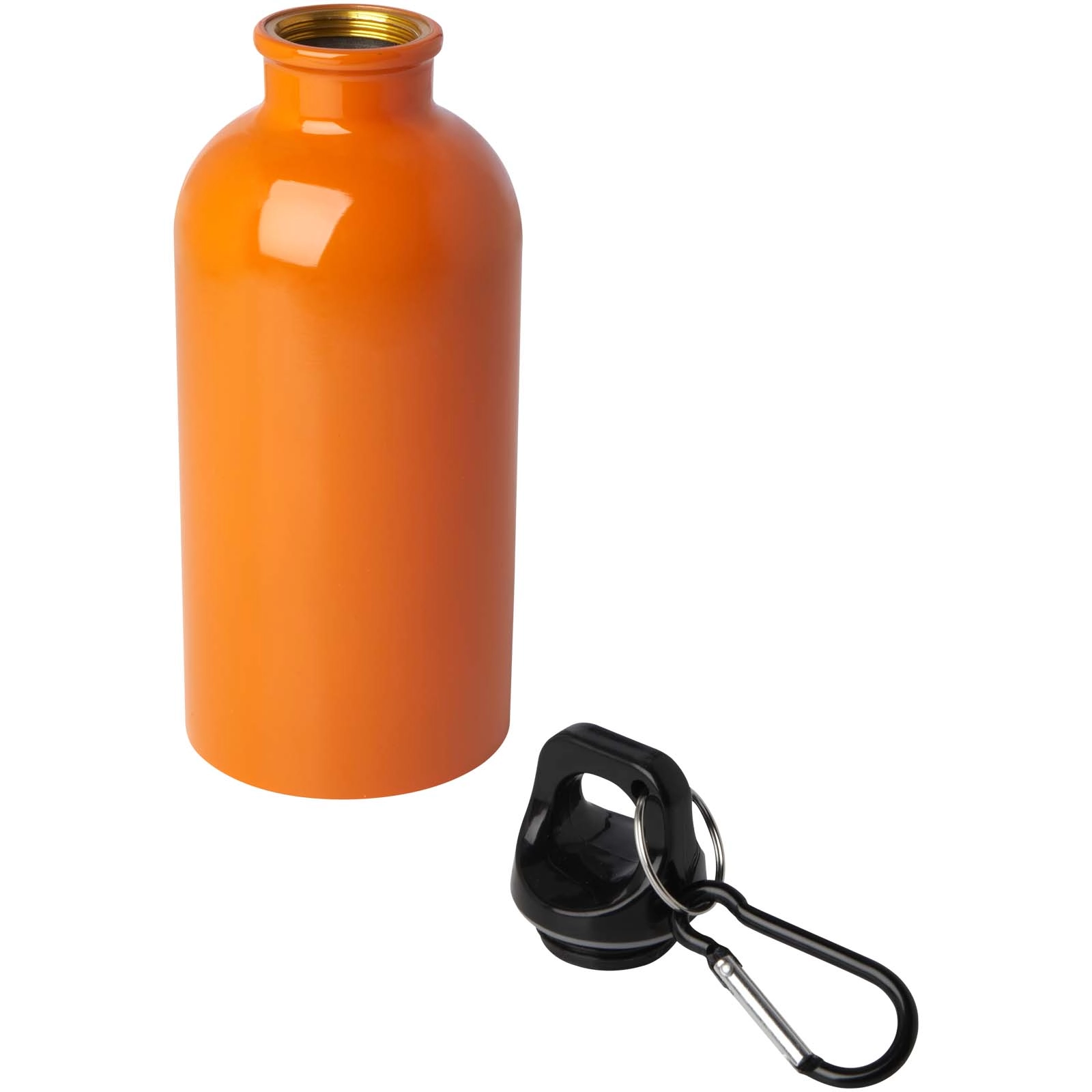 Immagine Borraccia da 400 ml in acciaio inossidabile certificato RCS a parete singola con moschettone Oregon