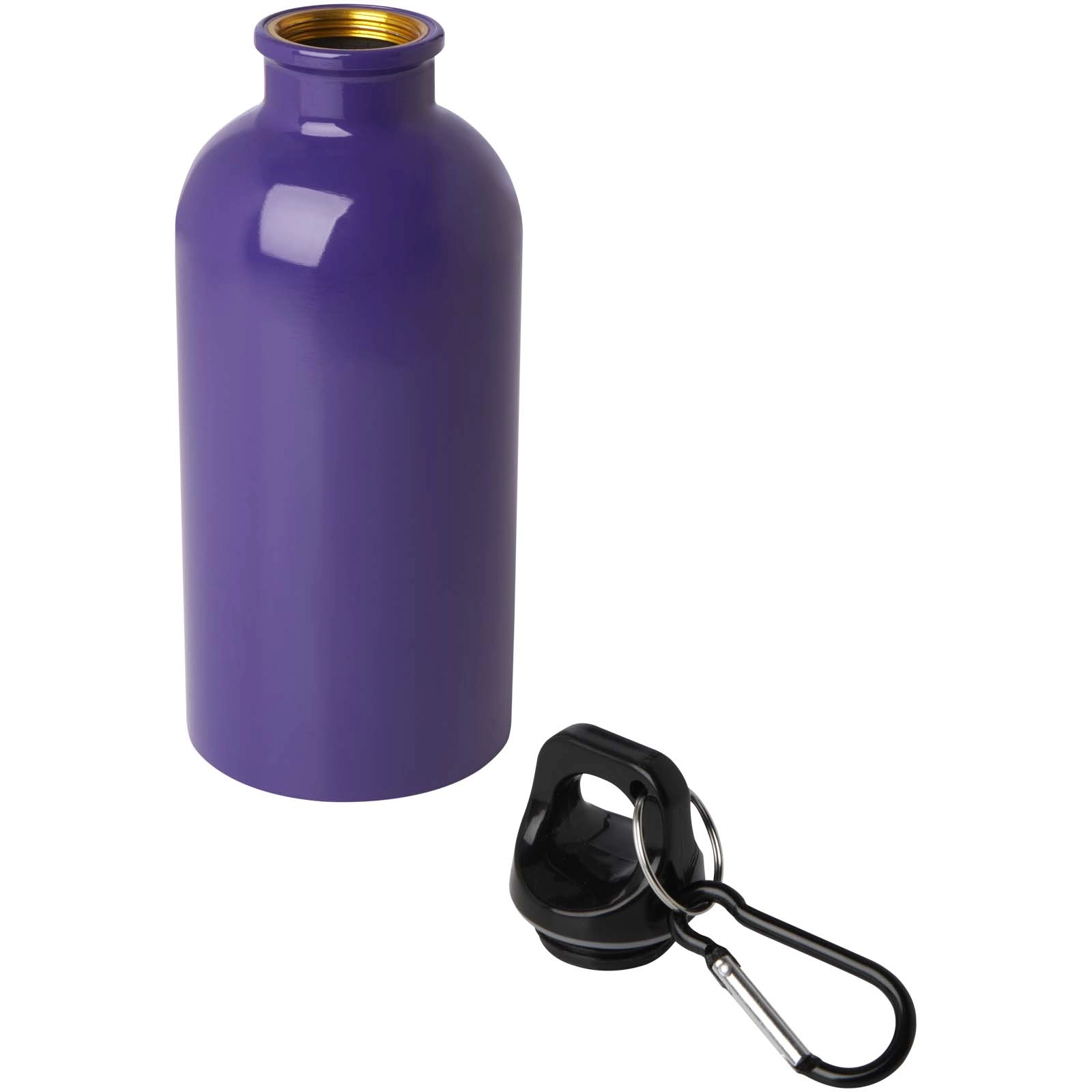 Immagine Borraccia da 400 ml in acciaio inossidabile certificato RCS a parete singola con moschettone Oregon