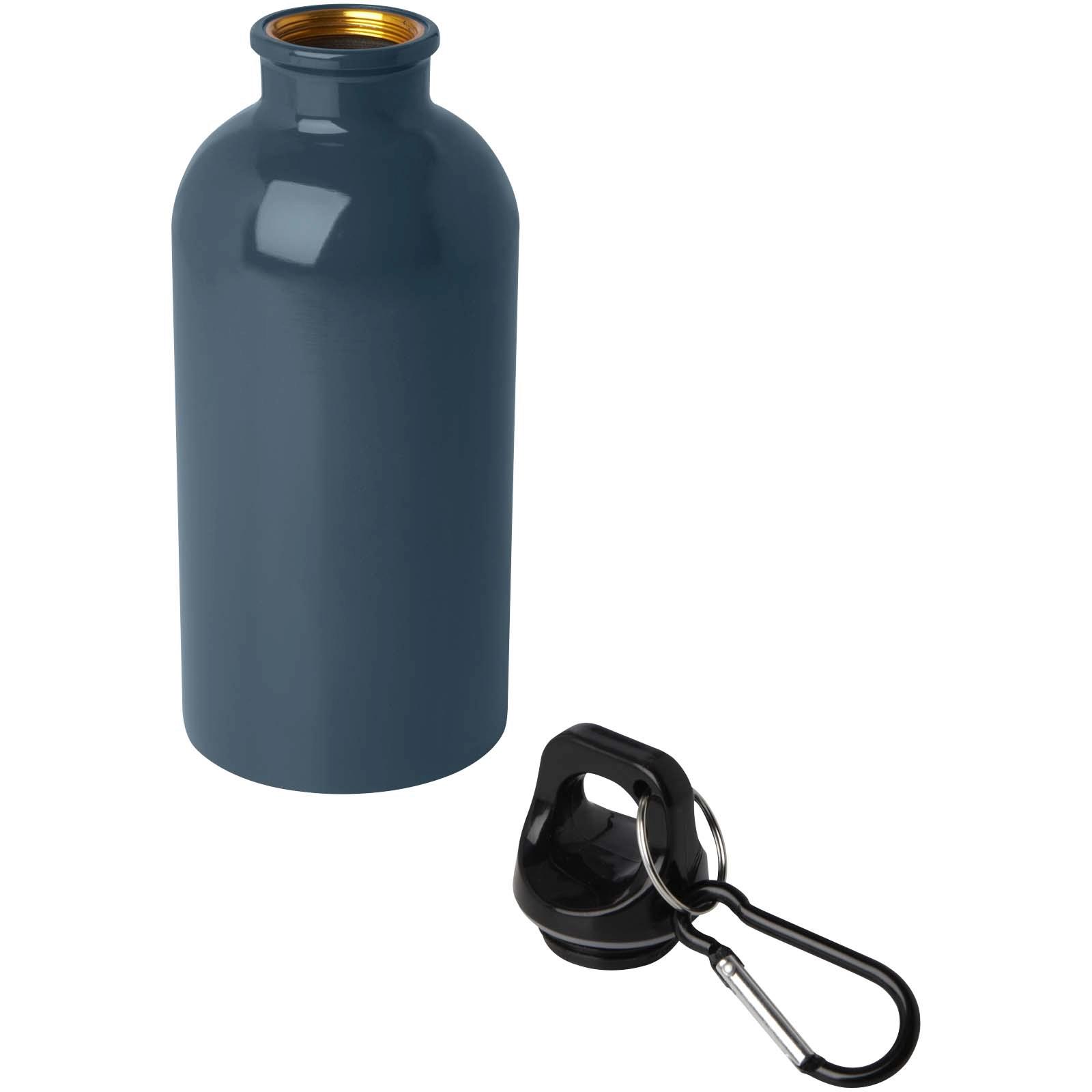 Immagine Borraccia da 400 ml in acciaio inossidabile certificato RCS a parete singola con moschettone Oregon