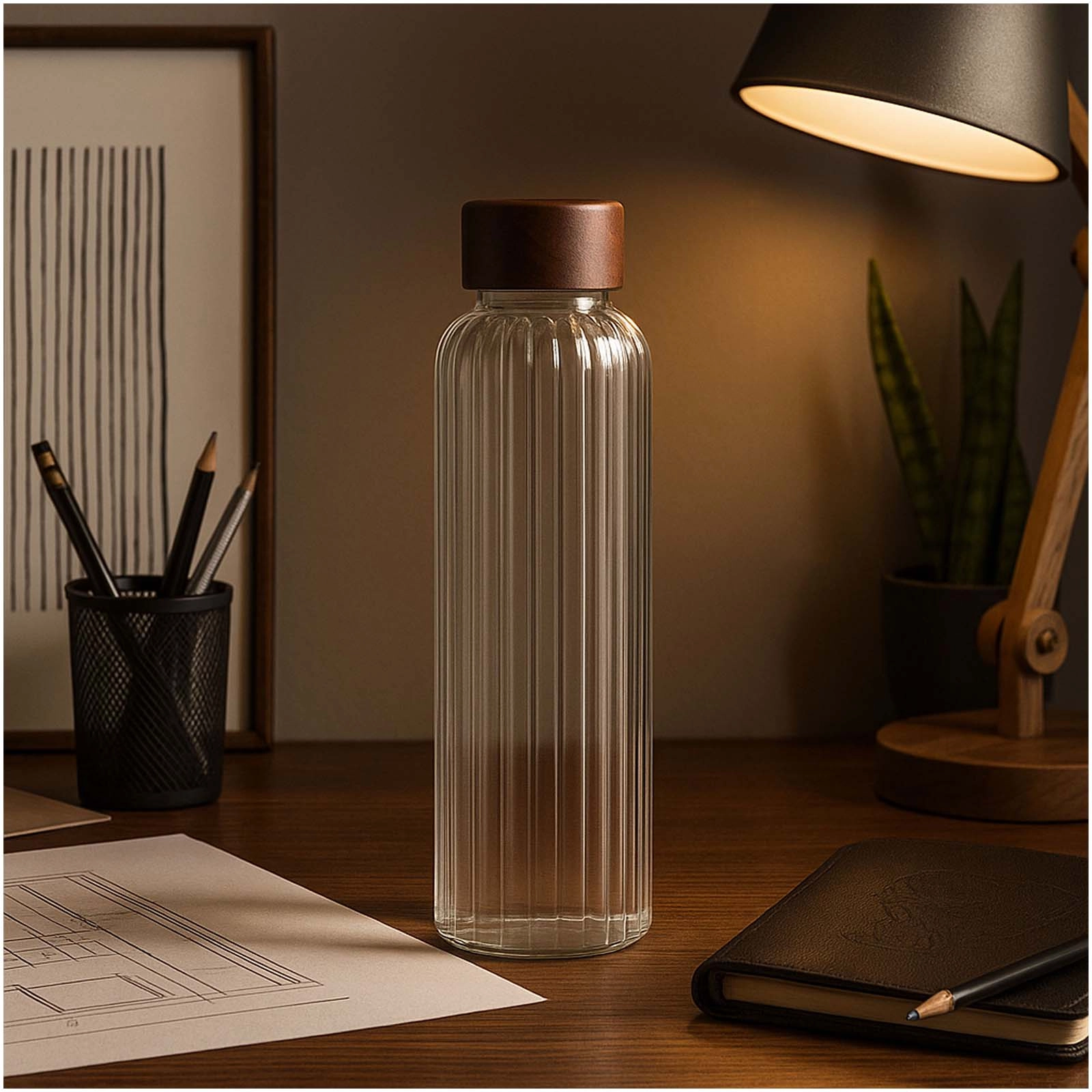 Immagine Borraccia Citizen Green Purflow da 500 ml in vetro borosilicato 