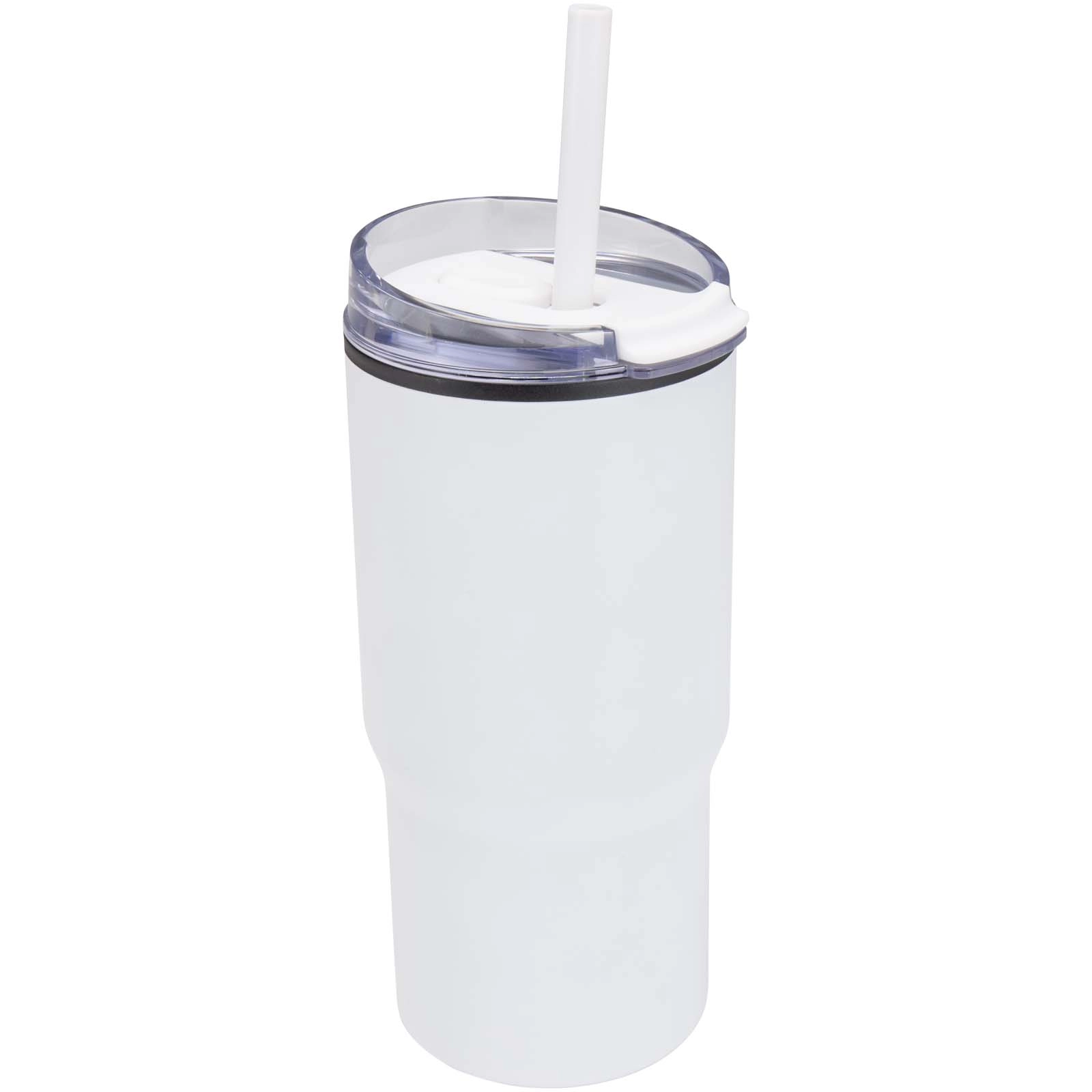 Immagine Bicchiere termico in materiale riciclato RCS a doppia parete con cannuccia da 540 ml Westin