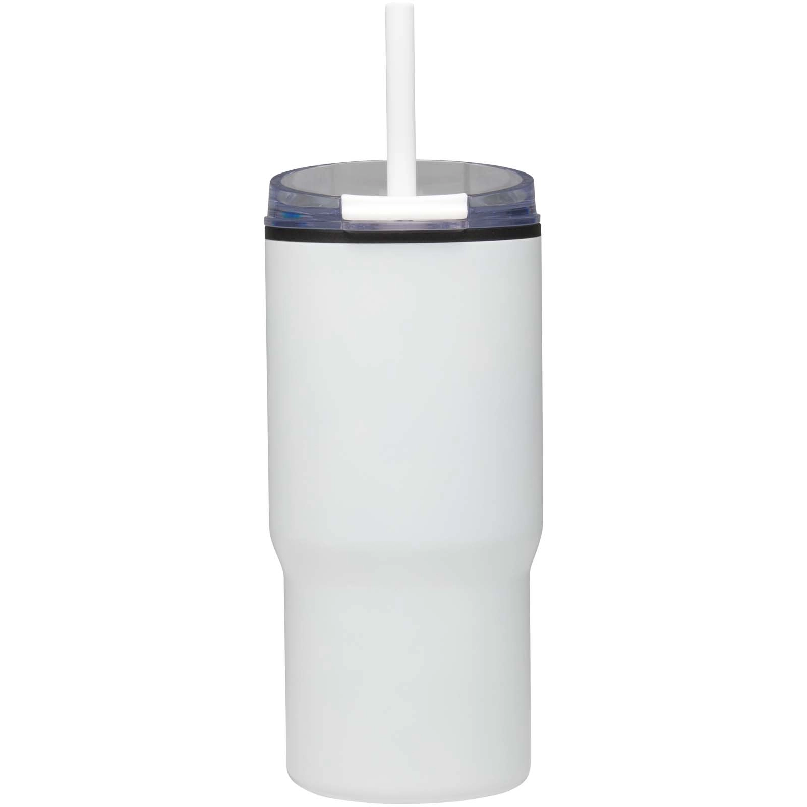 Immagine Bicchiere termico in materiale riciclato RCS a doppia parete con cannuccia da 540 ml Westin