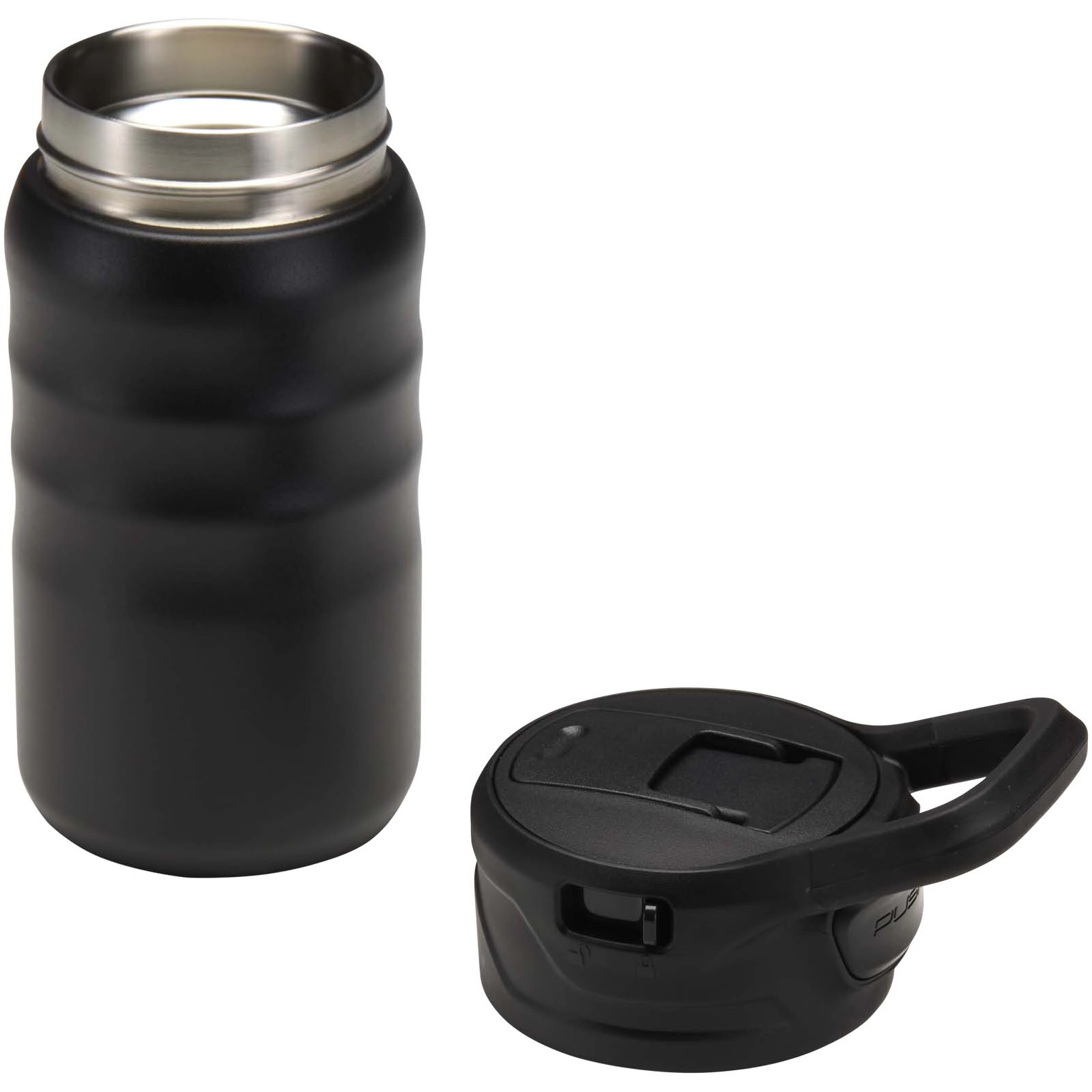 Immagine Borraccia sportiva in acciaio inossidabile a doppia parete riciclato RCS con cannuccia ribaltabile d 350 ml Knox