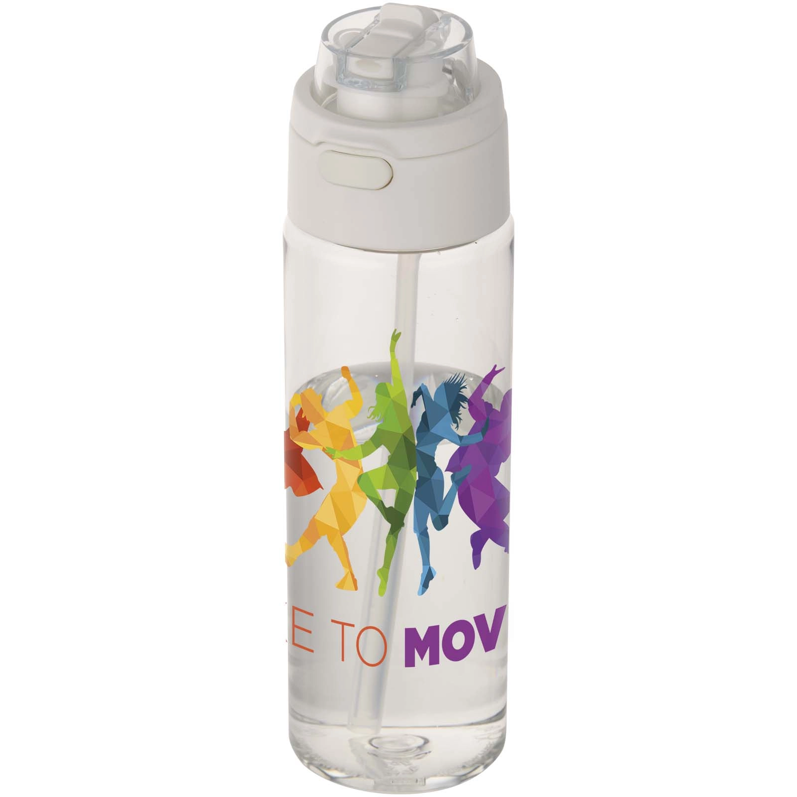 Immagine Borraccia in plastica riciclata RCS con tappo a doppia funzione e cannuccia a scatto da 700 ml Theron