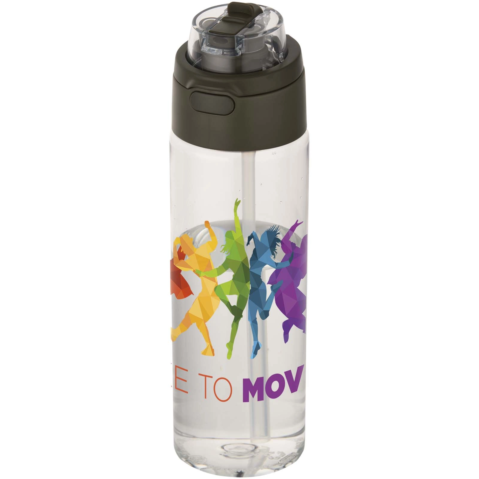 Immagine Borraccia in plastica riciclata RCS con tappo a doppia funzione e cannuccia a scatto da 700 ml Theron