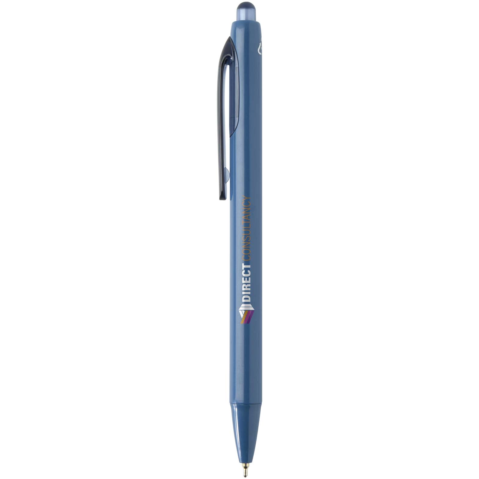 Immagine Penna a sfera a doppia iniezione in materiale riciclato certificato RCS (inchiostro blu) Glen