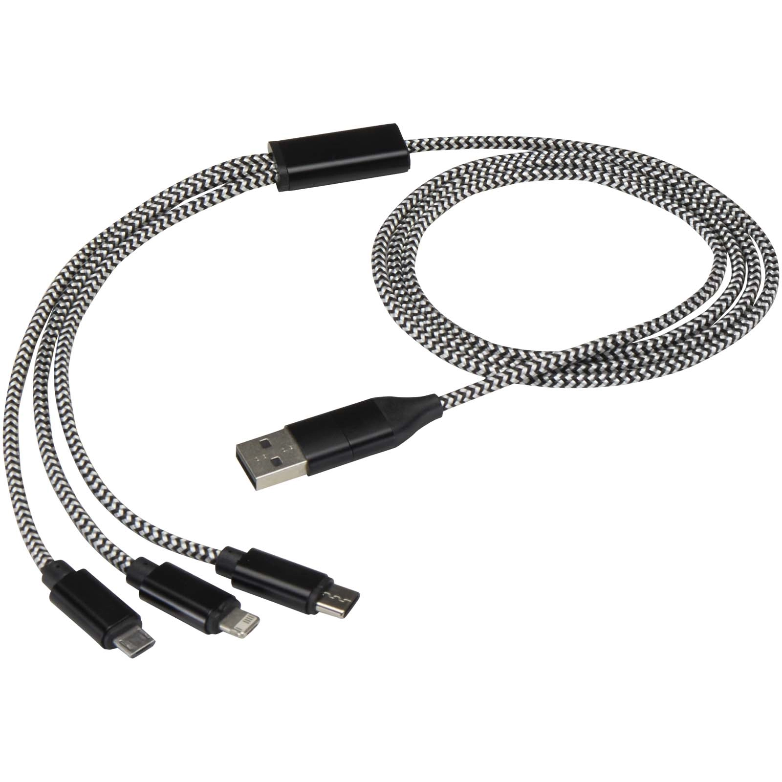 Immagine Cavo di ricarica 5 in 1 in alluminio riciclato e RPET Alphecca 