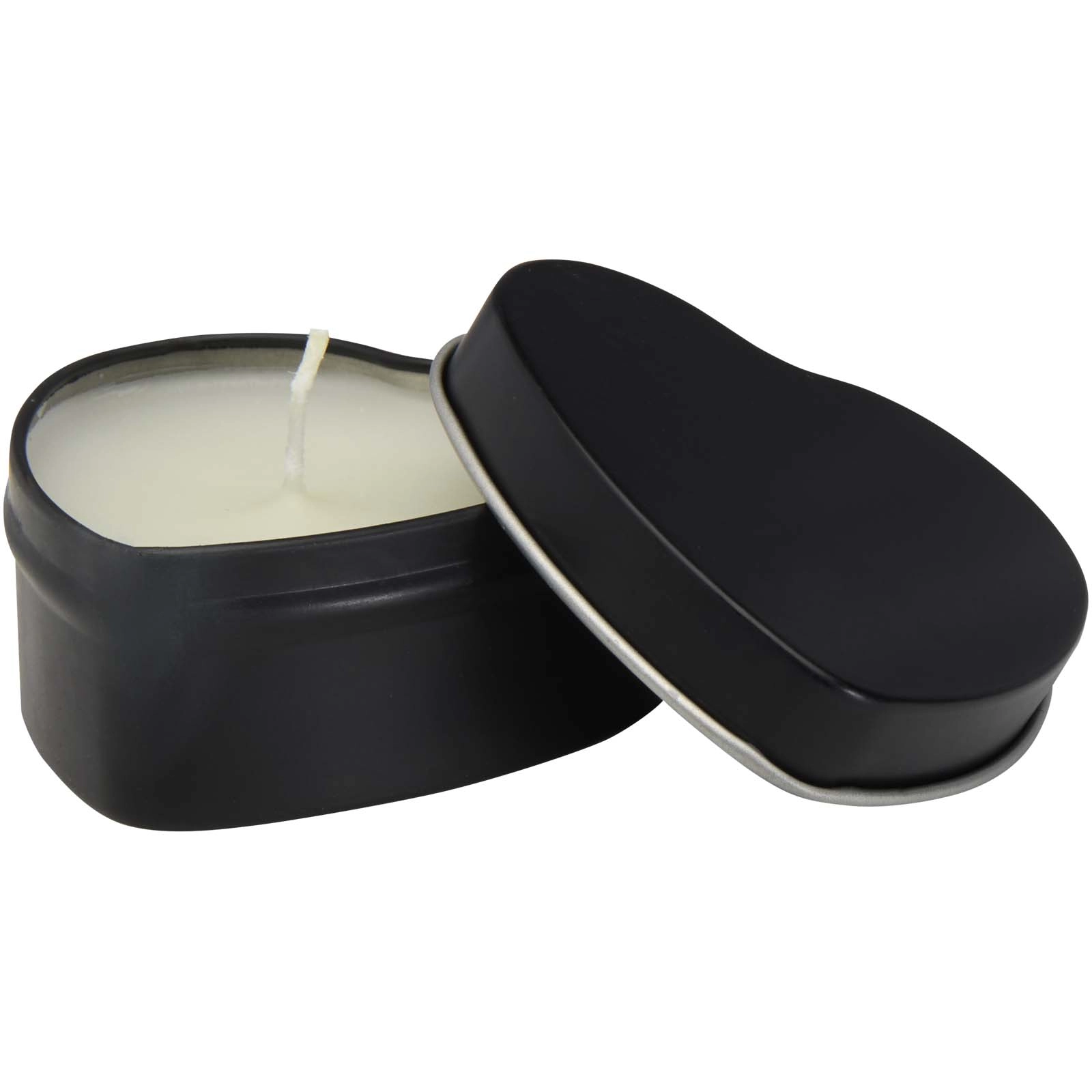 Immagine Candela in scatola di latta a forma di cuore all'aroma di vaniglia Blissful